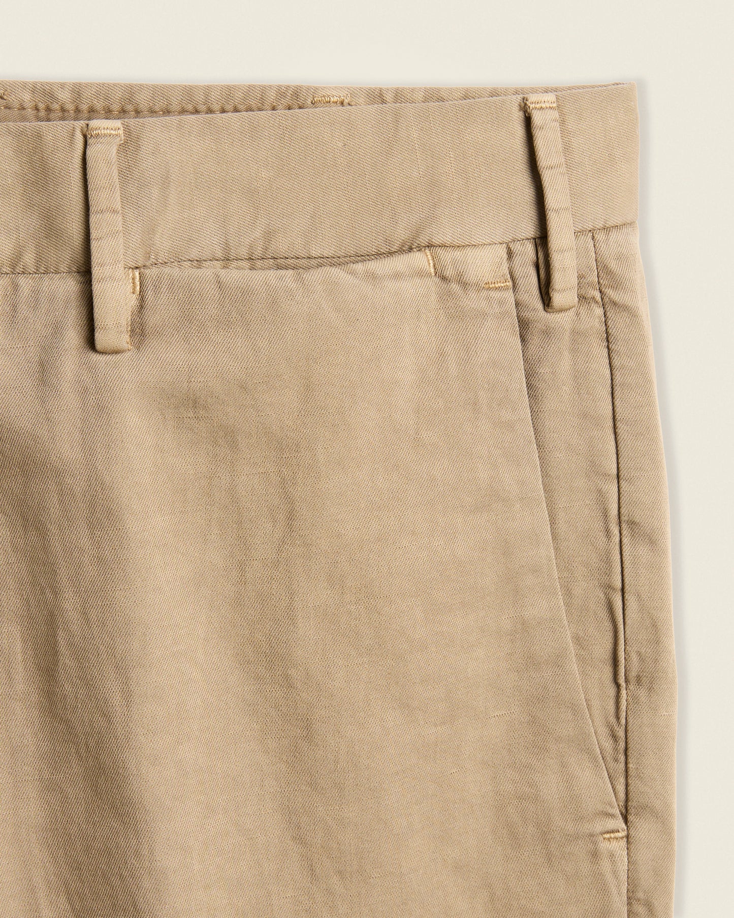 Slim fit cotton and linen trousers