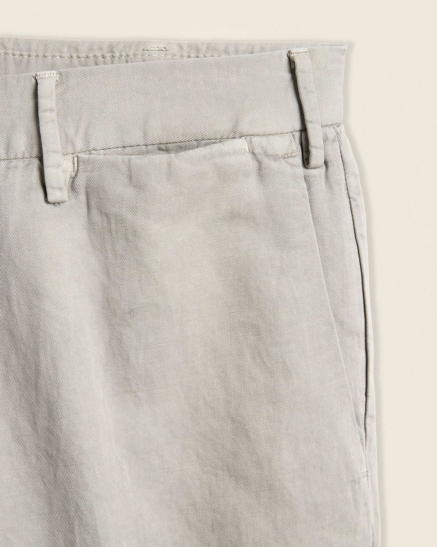 Slim fit cotton and linen trousers