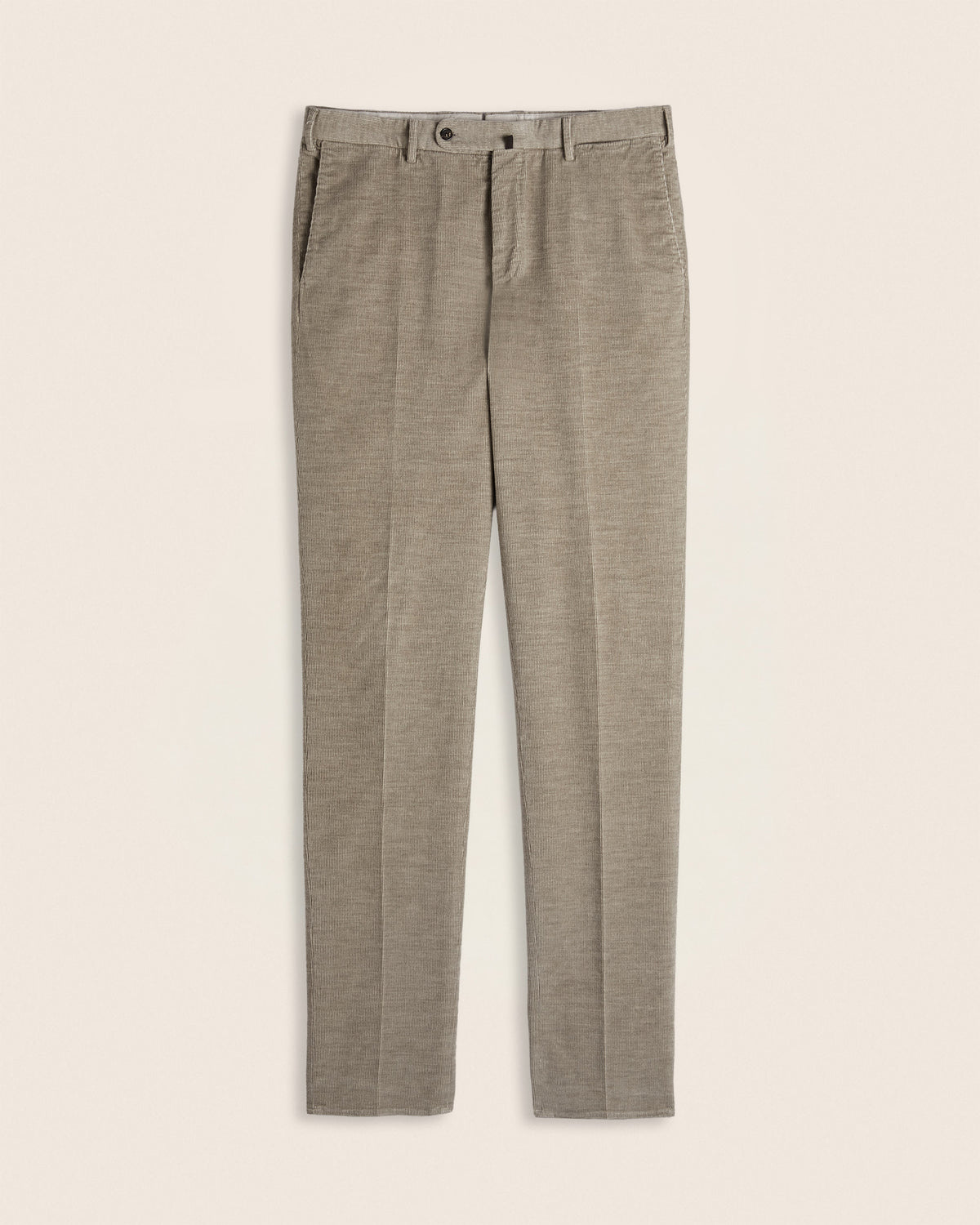 Pantalone regular fit in velluto di cotone e cashmere