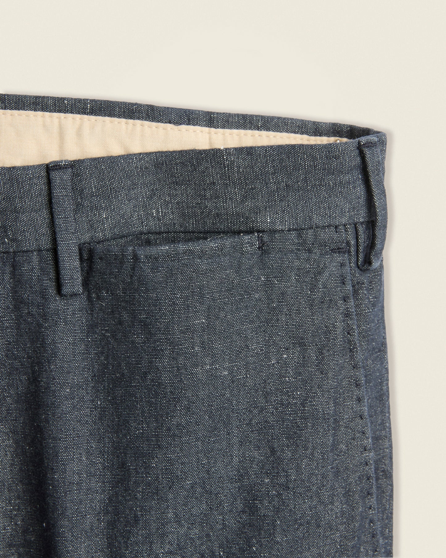 Regular-fit stretch cotton and linen trousers