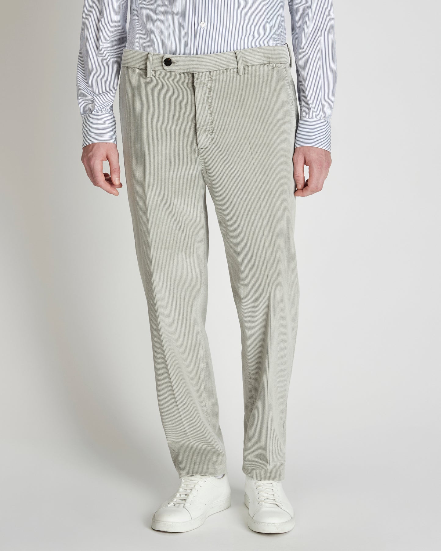 Tapered fit corduroy trousers