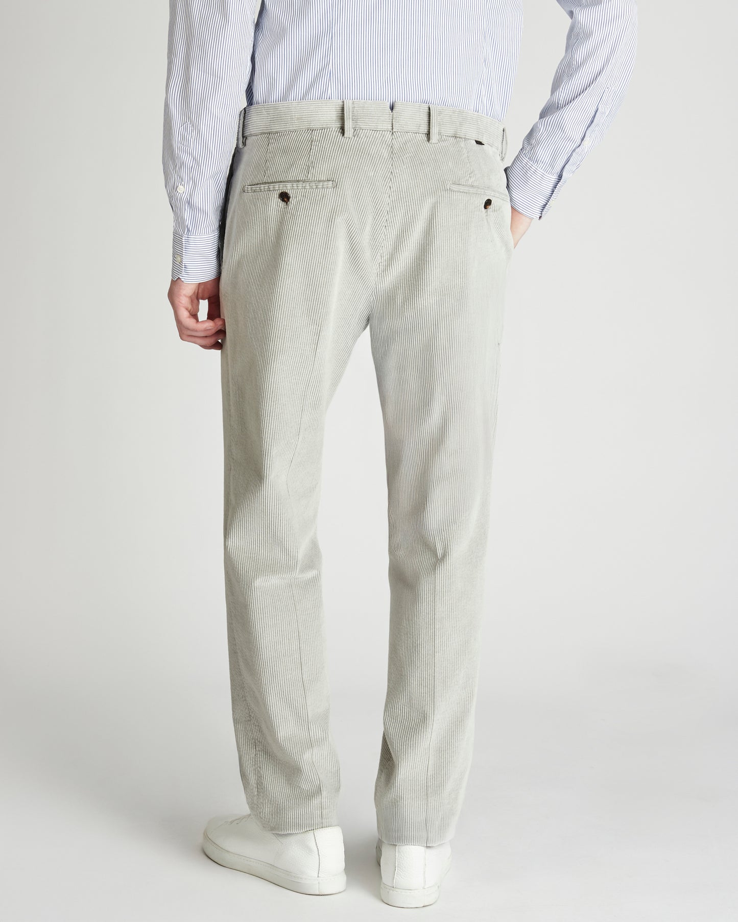 Tapered fit corduroy trousers