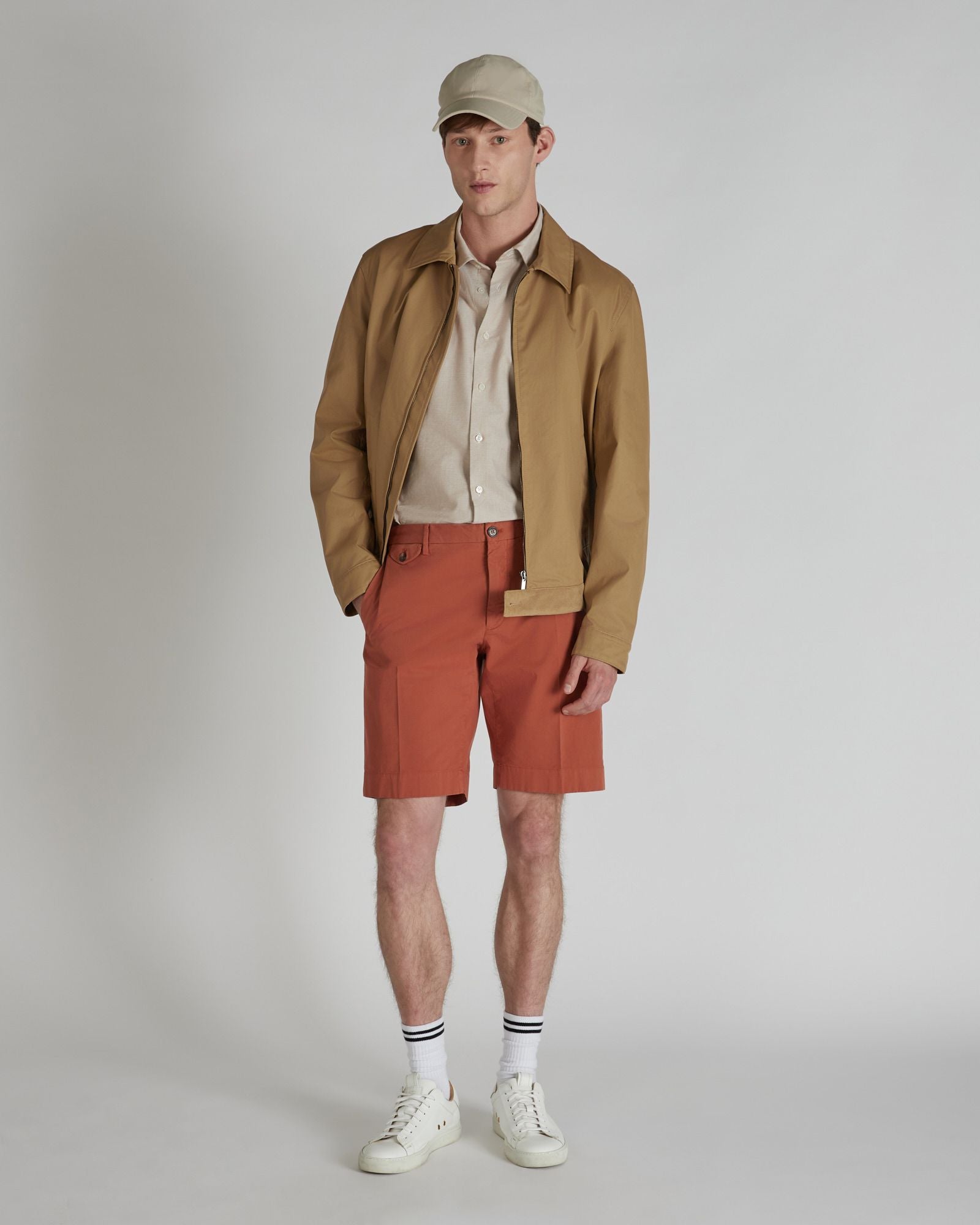 Incotex Slim-fit Royal Batavia Bermuda shorts light burnt