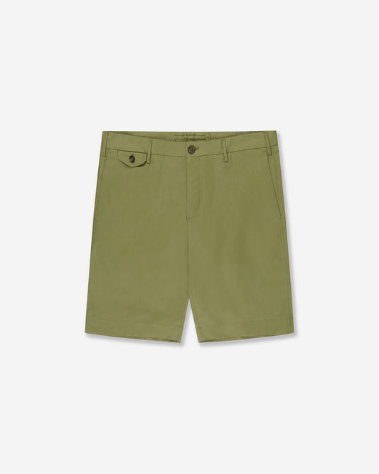 Slim fit cotton poplin Bermuda shorts
