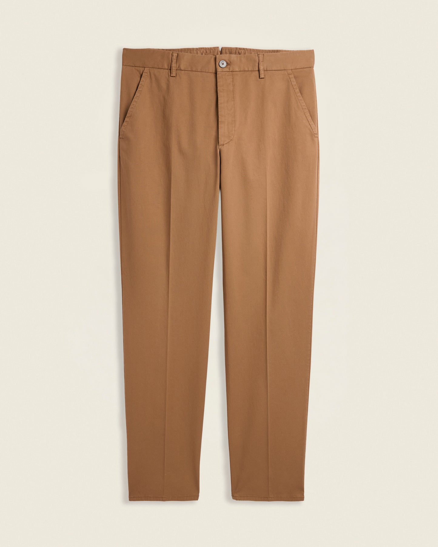 Straight-fit comfort cotton trousers