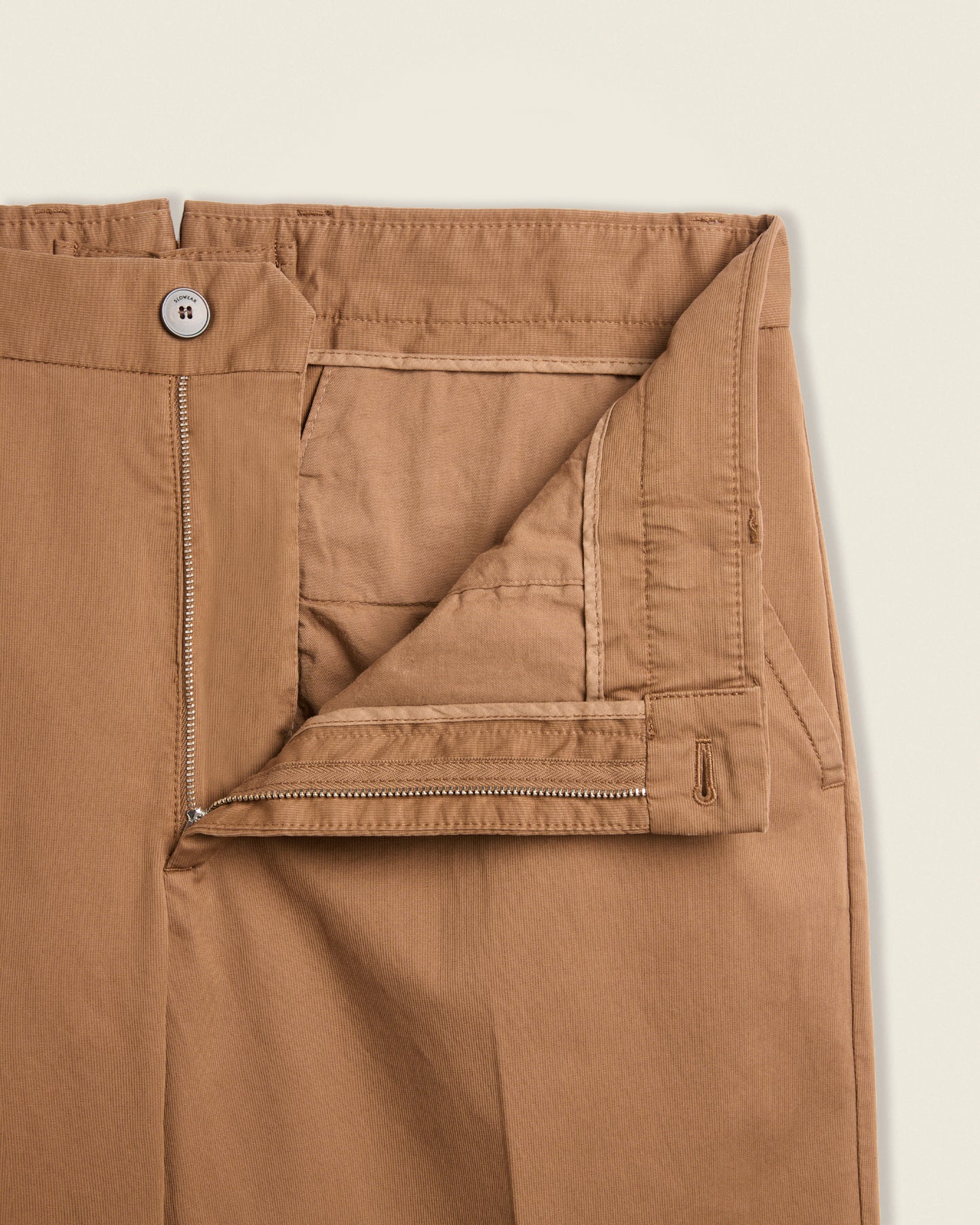 Straight-fit comfort cotton trousers