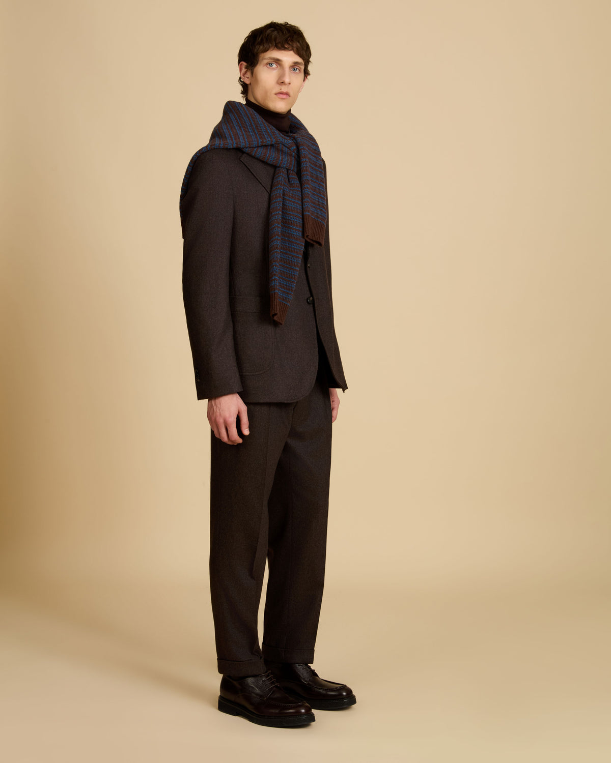 Jacke Regular Fit aus Woll- und Kaschmirflanell
