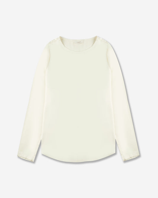 シャイニーサテン・ワイドフィットブラウス