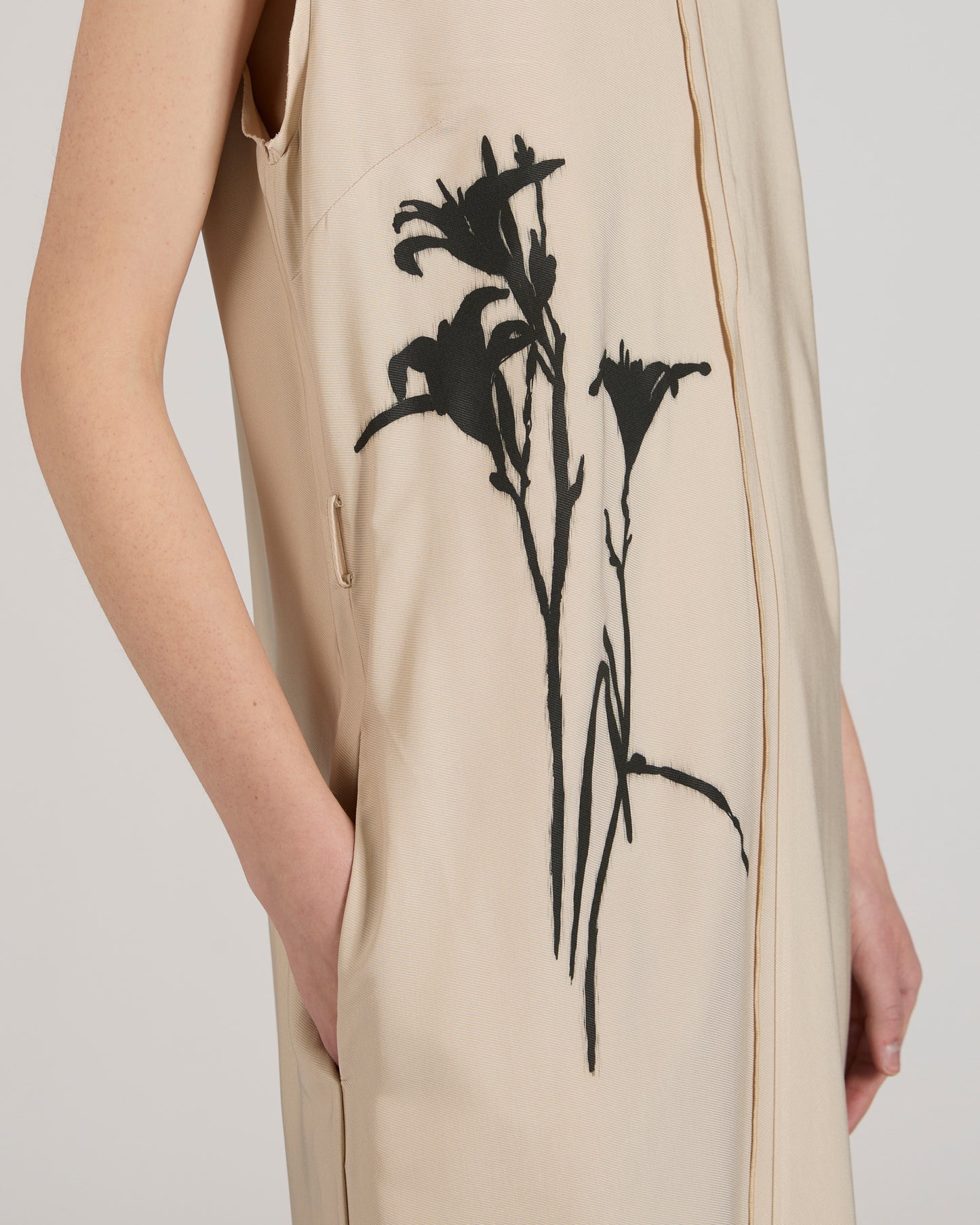 Tunic dress in viscose twill