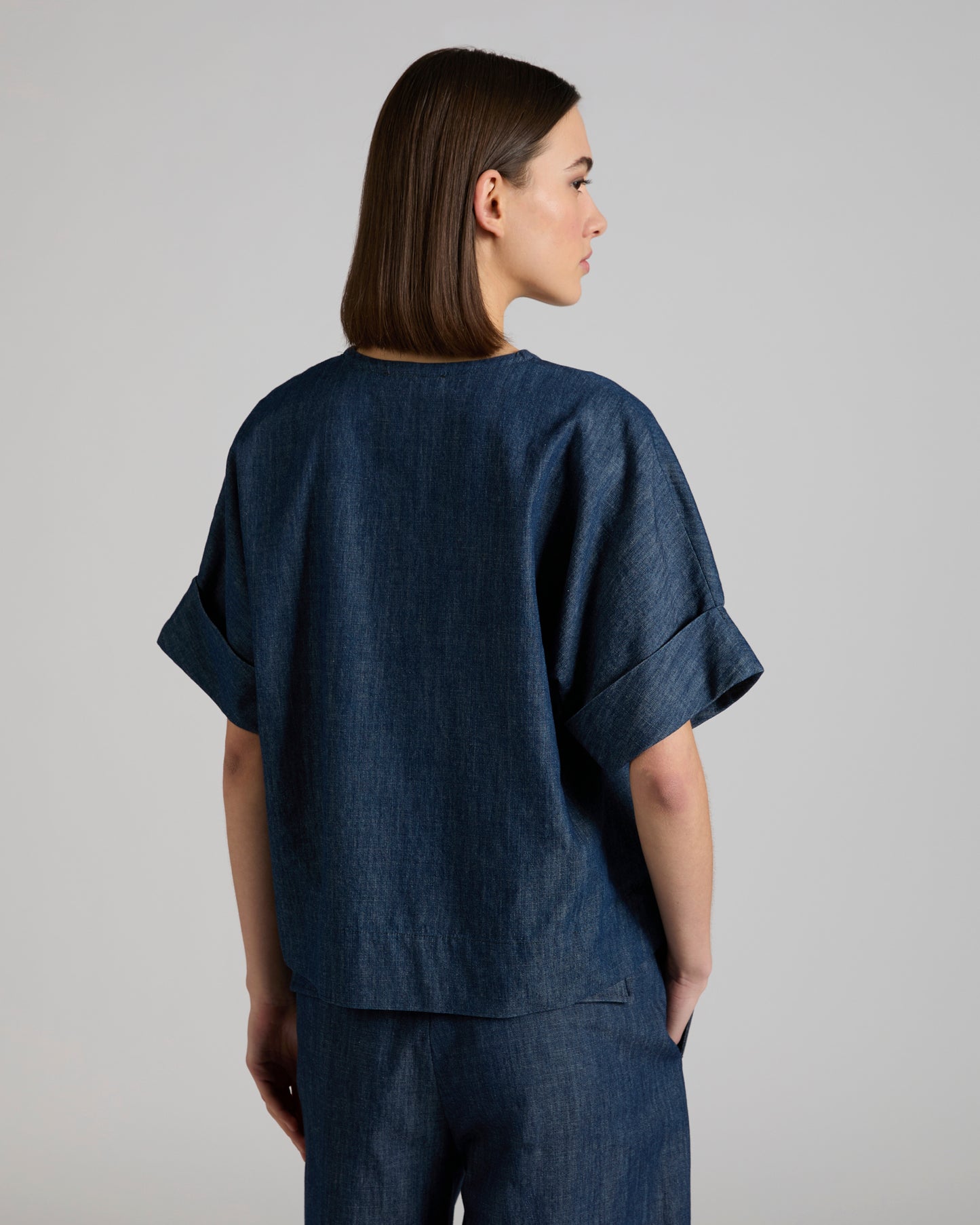 Wide Fit-Hemd aus Denim