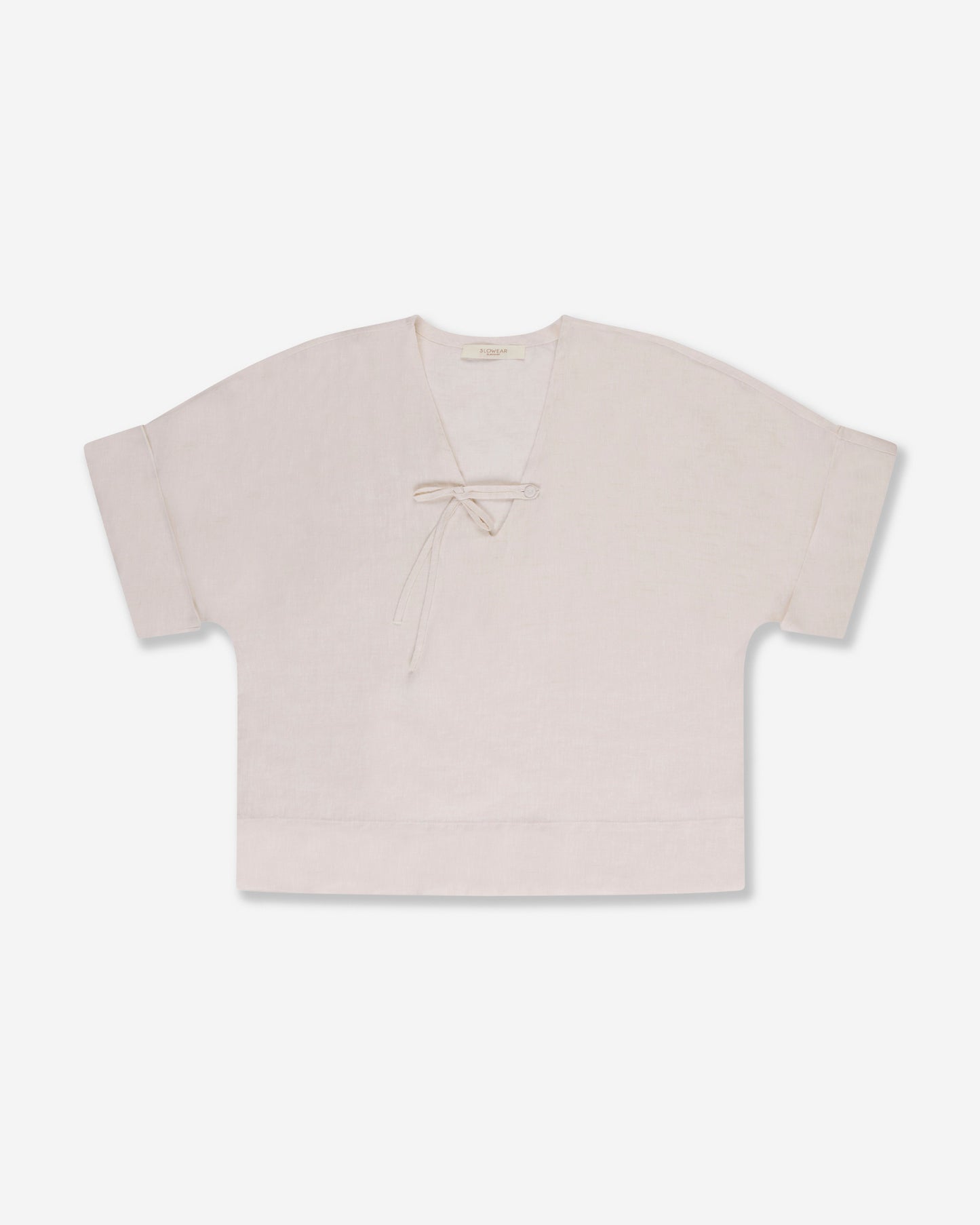 Wide fit linen shirt