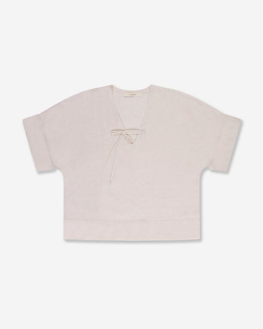 Wide fit linen shirt