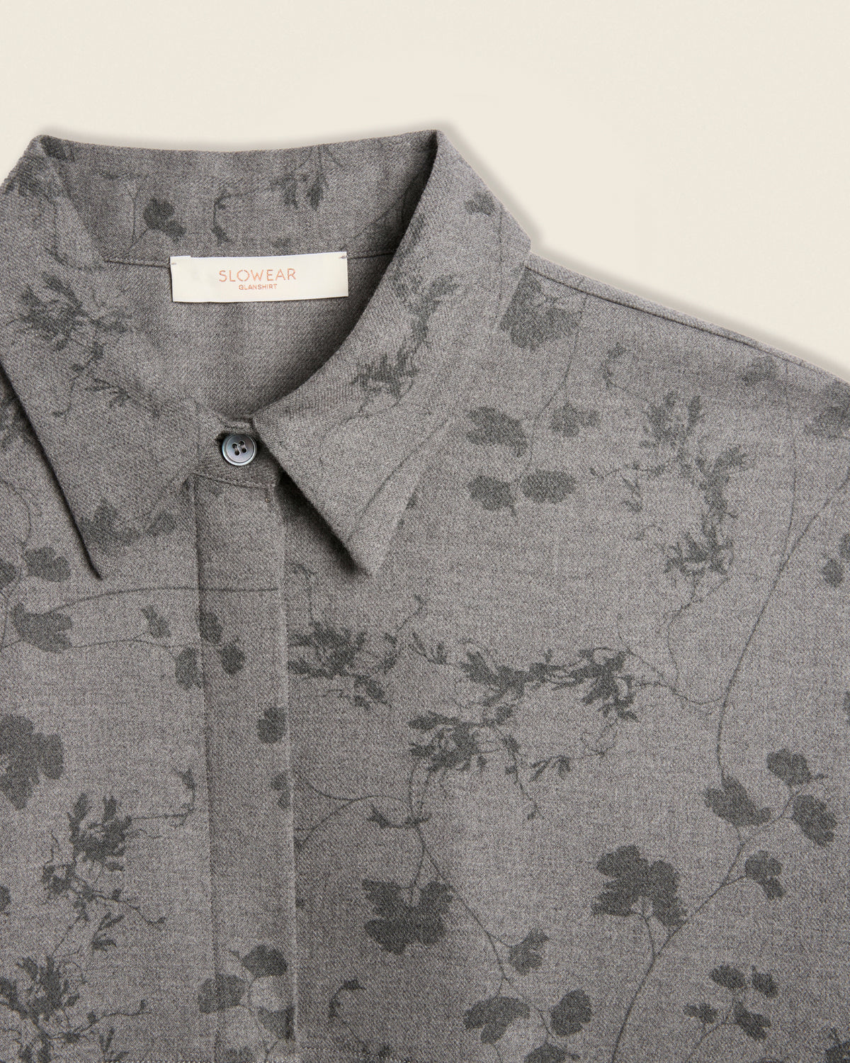 Chemise coupe ample en flanelle de laine à imprimé floral