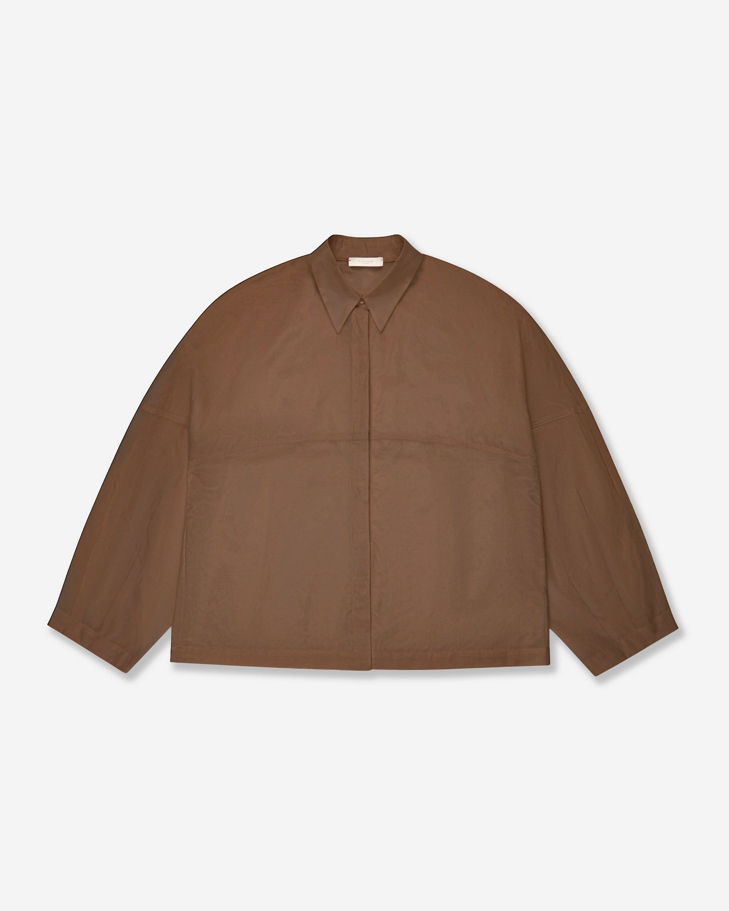 Wide fit shirt in silk and cotton muslin