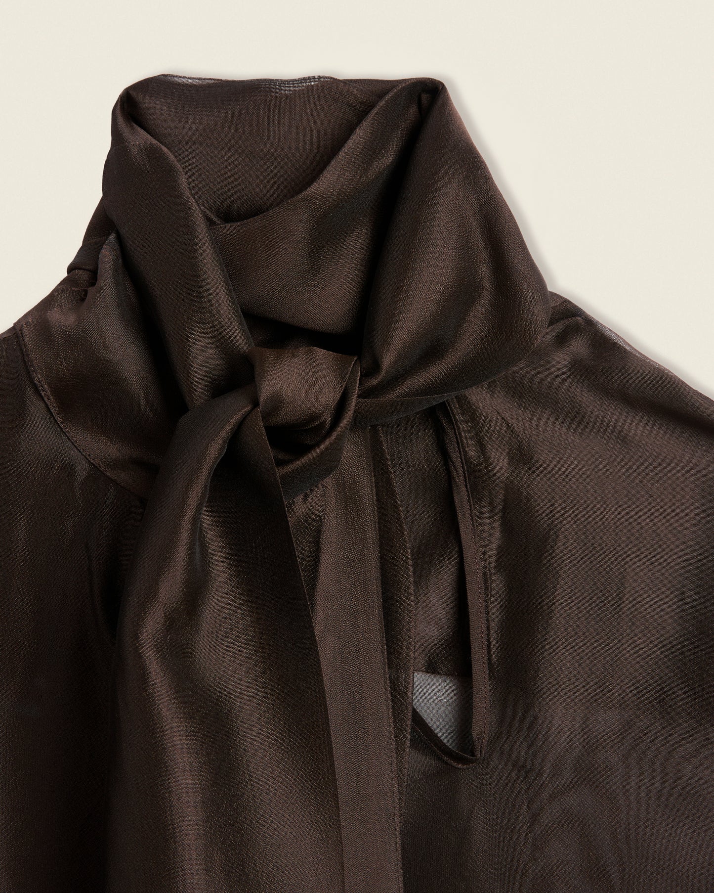 Regular fit viscose and silk organza blouse