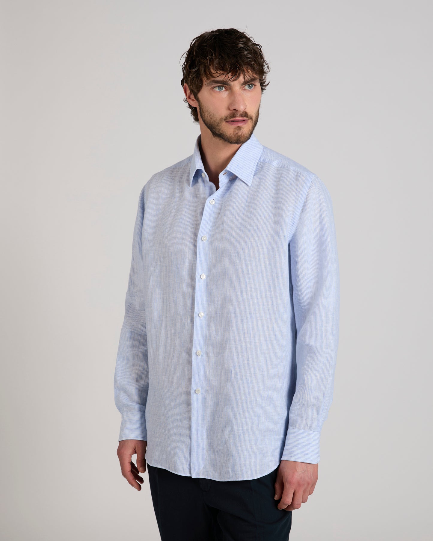 Regular fit linen shirt
