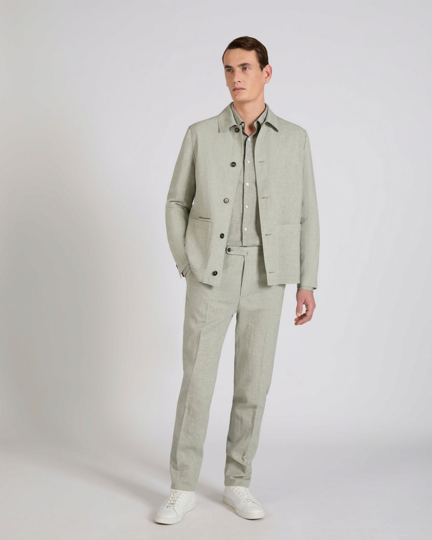 Regular fit linen shirt