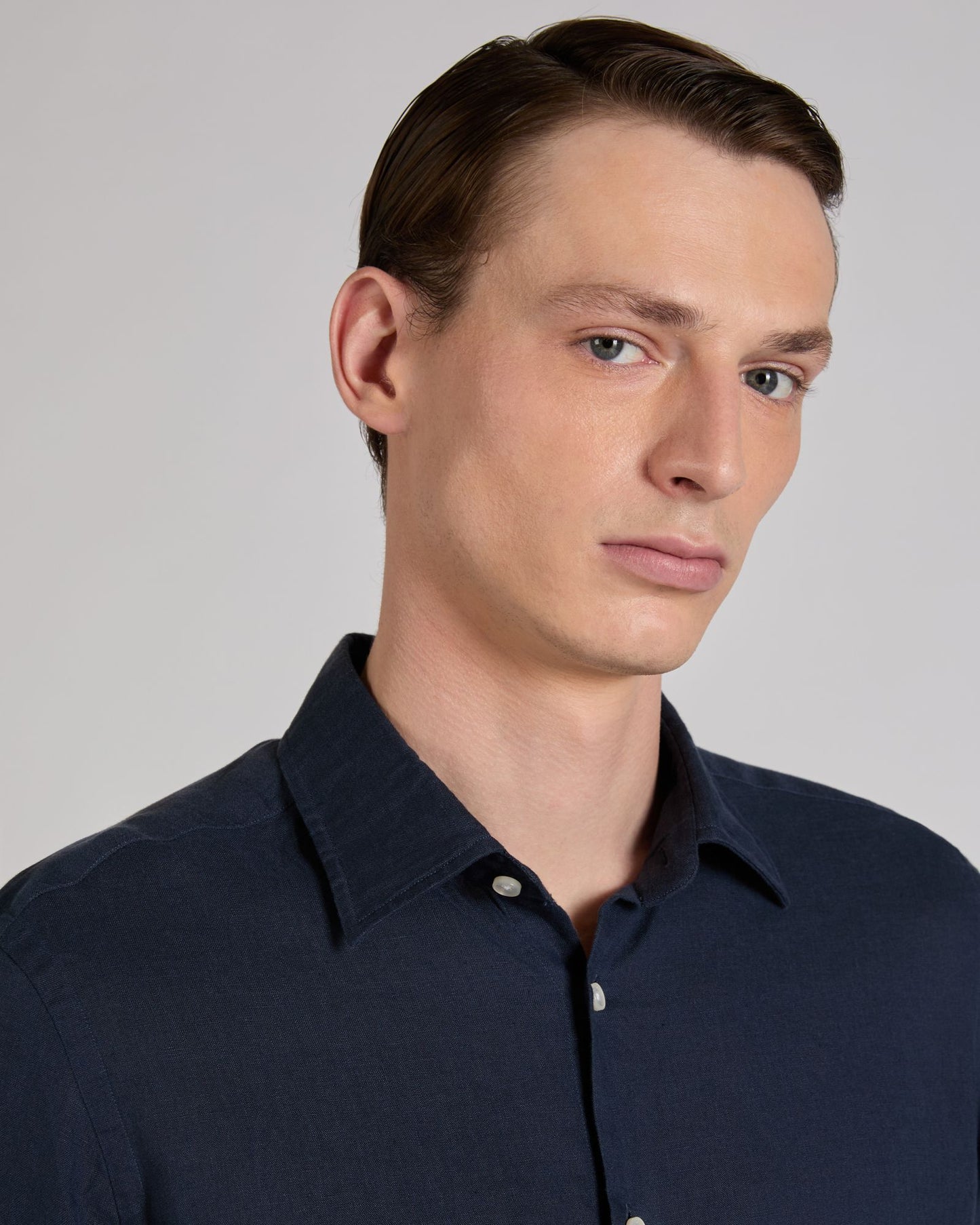 Glanshirt - Regular fit linen shirt - dark blue