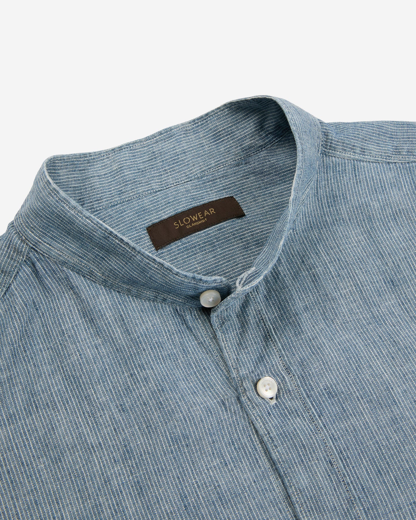 Regular fit linen and cotton shirt