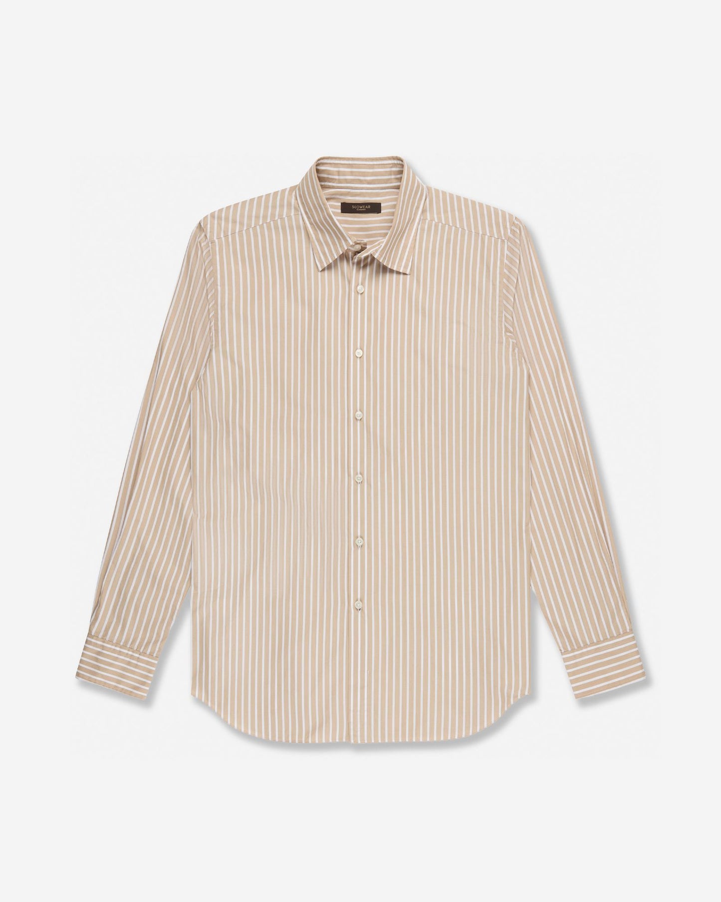 Glanshirt - Regular fit cotton poplin shirt - light beige