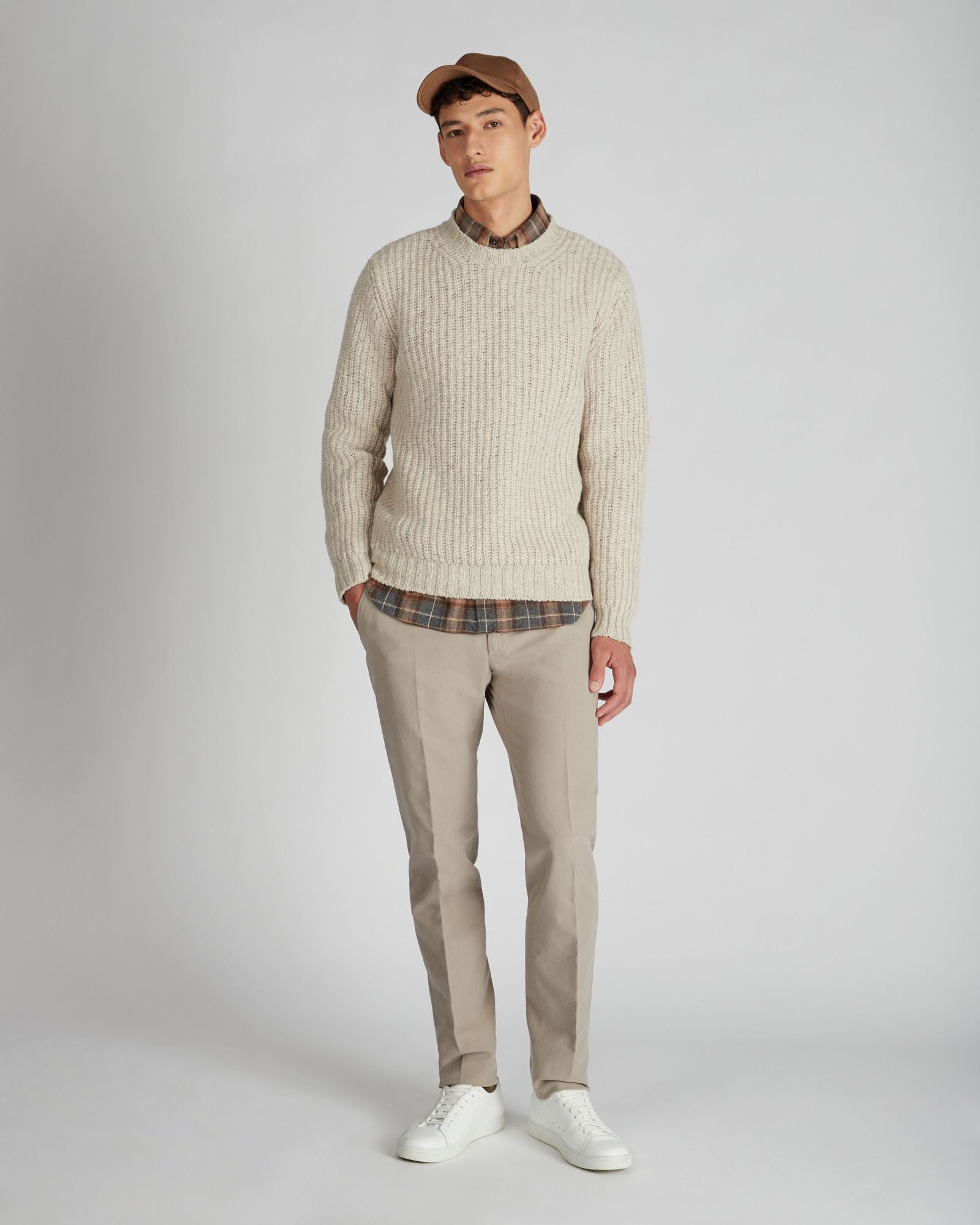 Regular fit cotton flannel shirt