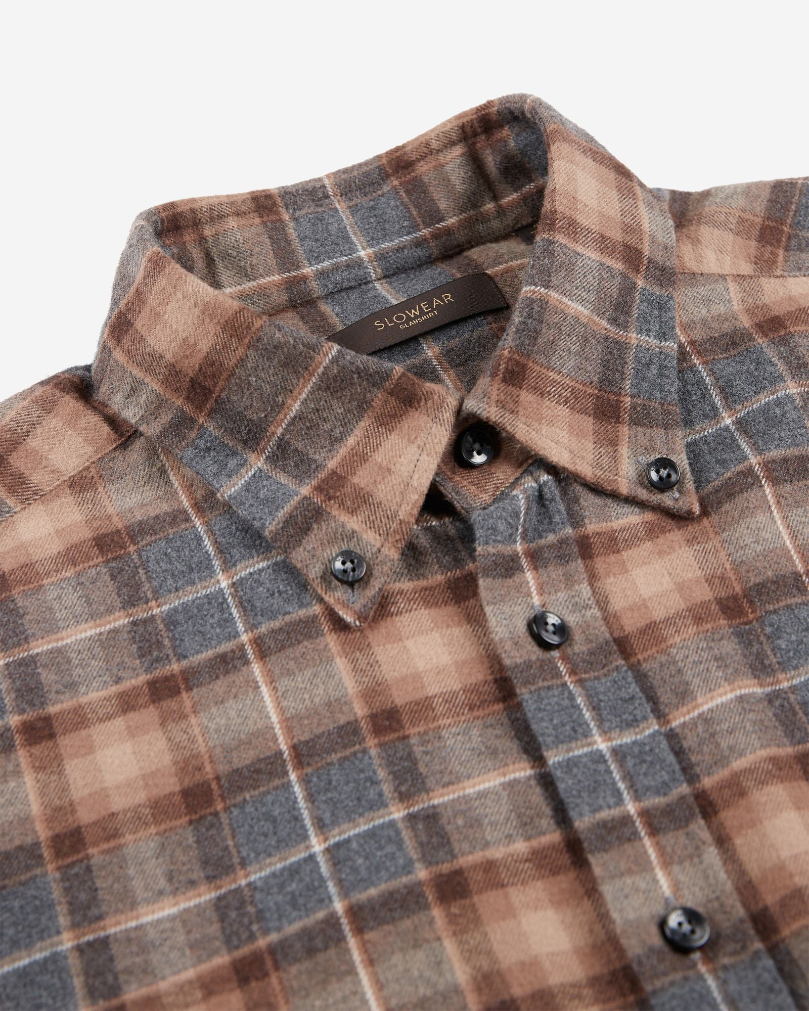 Regular fit cotton flannel shirt