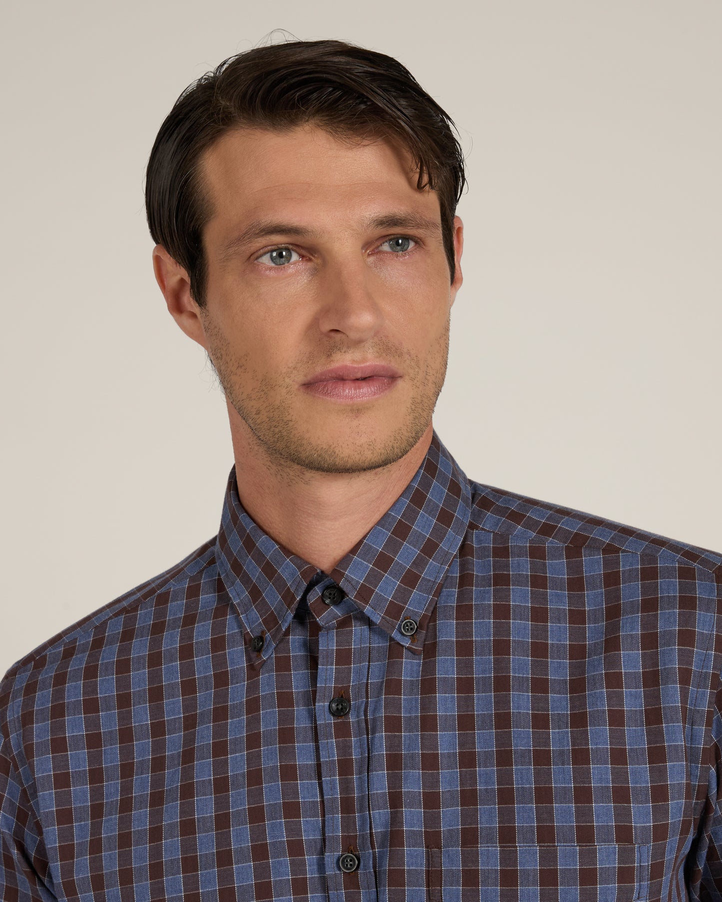 Casual-Fit Baumwollhemd mit Vichy-Karo