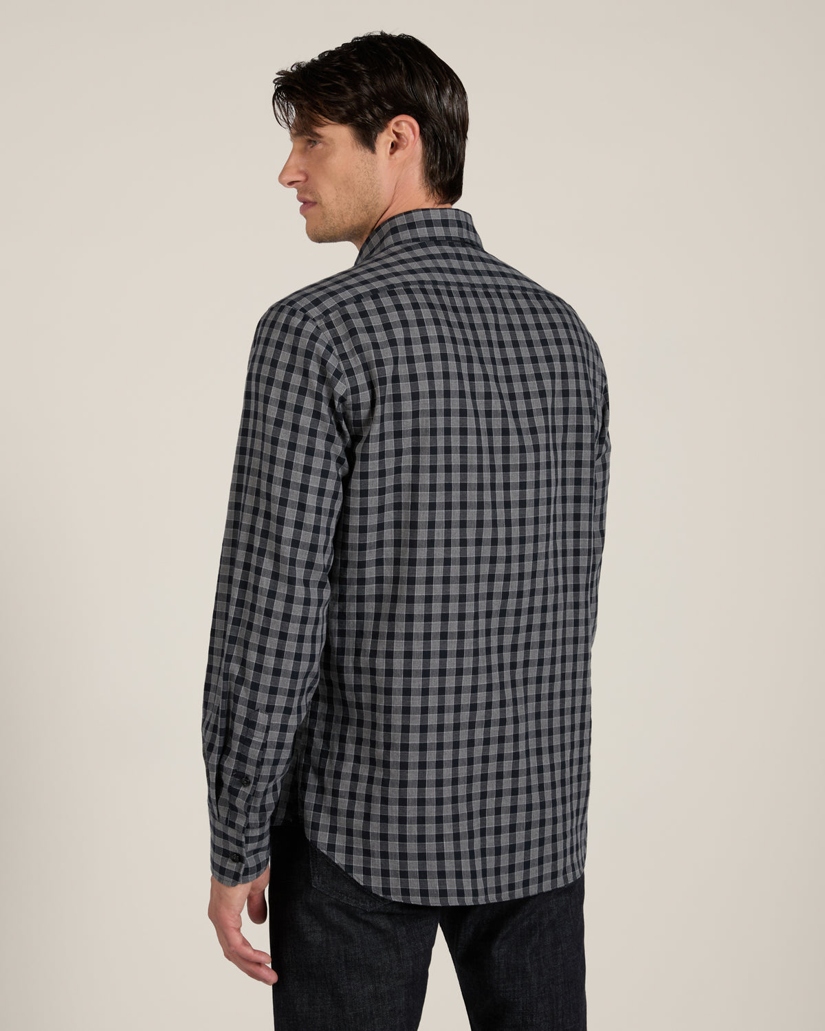 Casual-Fit Baumwollhemd mit Vichy-Karo