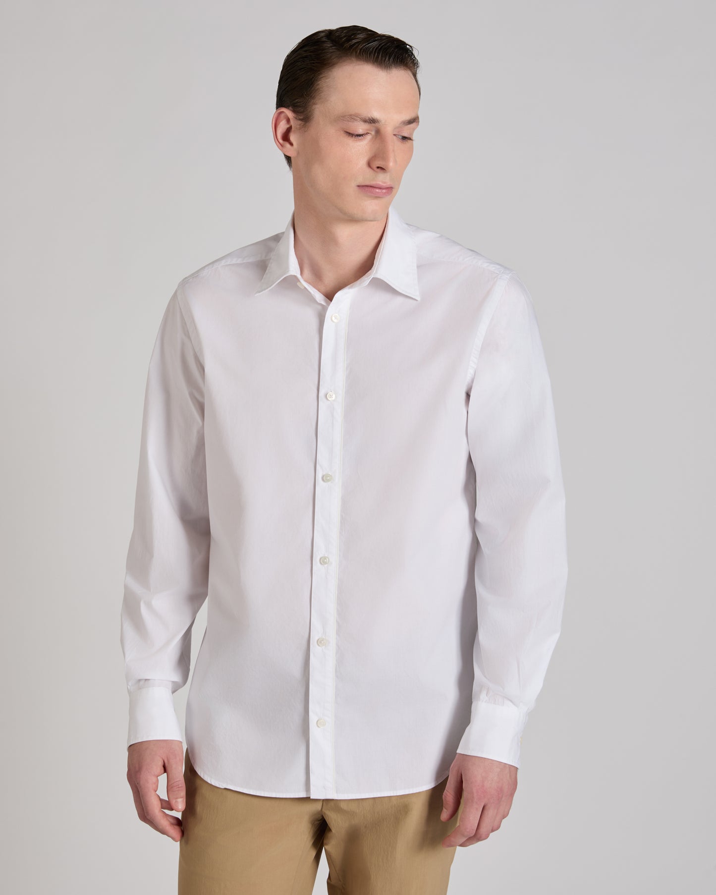 Casual fit summer poplin shirt