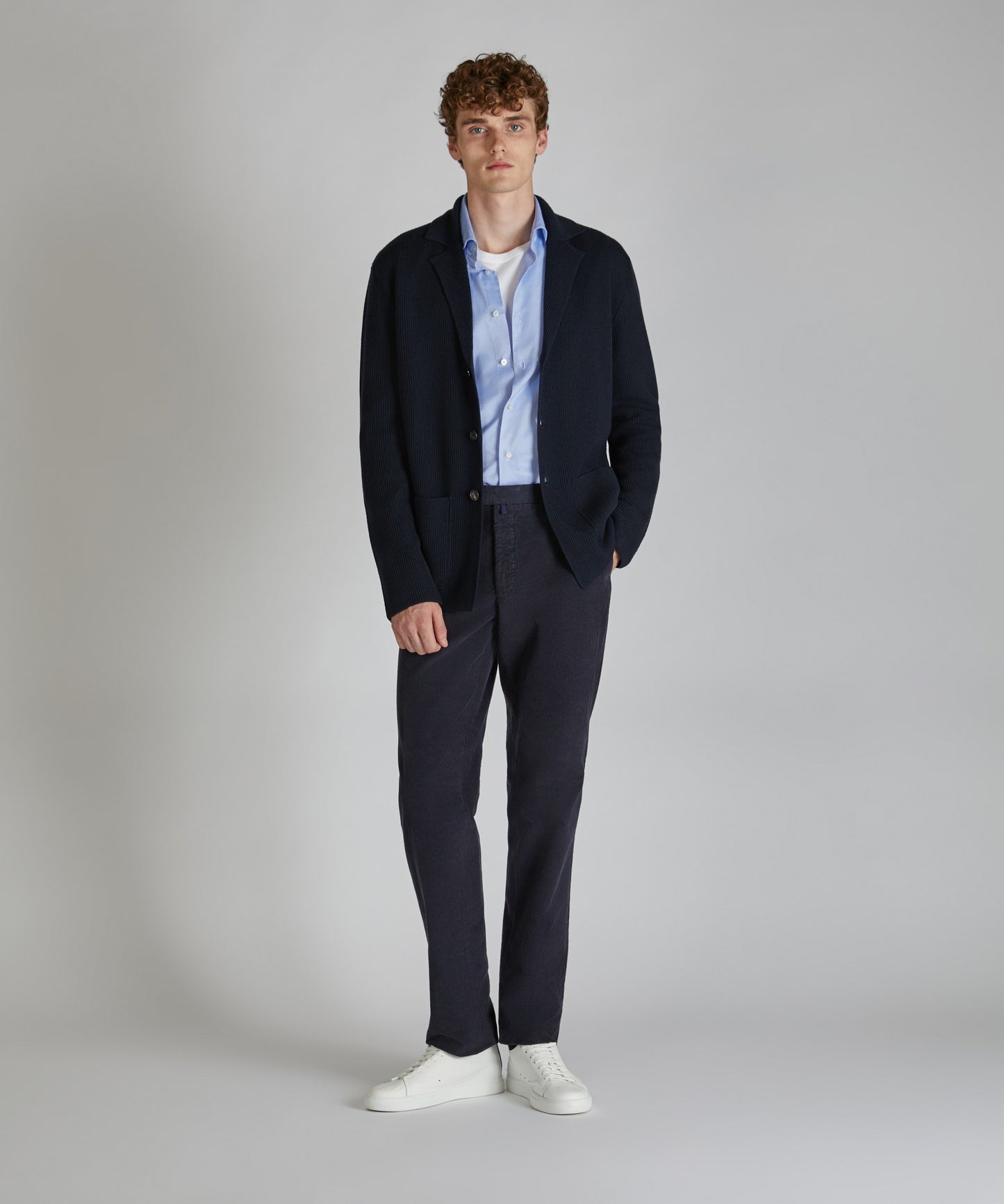 Chemise coupe ajustée en coton Oxford