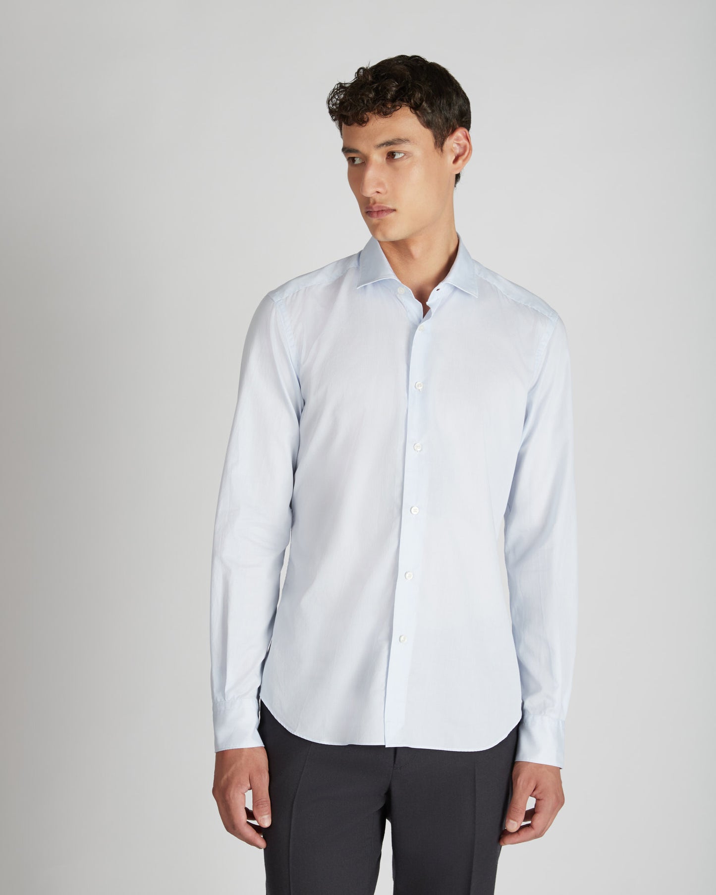 コットン・スリムフィットシャツ