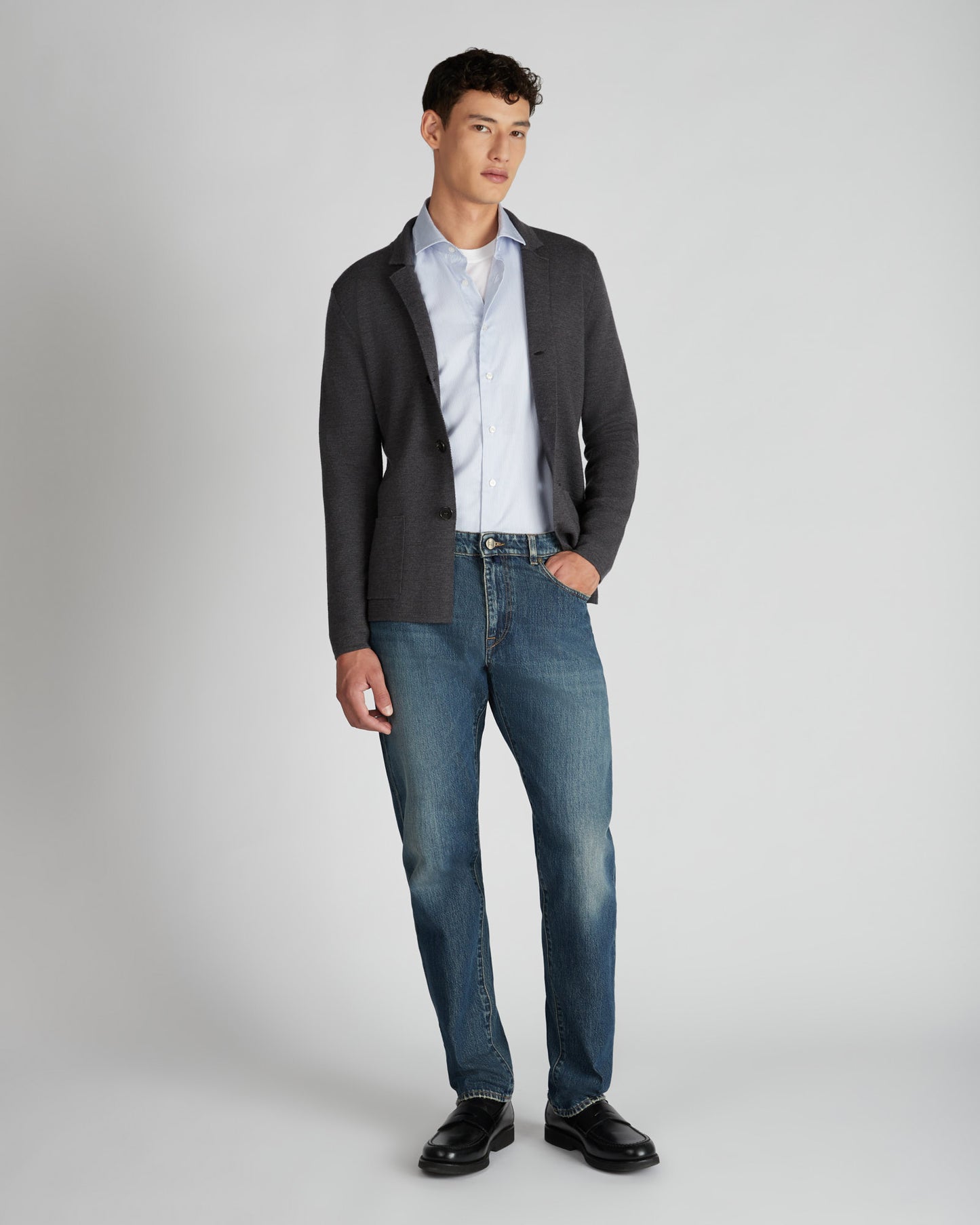 コットン・スリムフィットシャツ