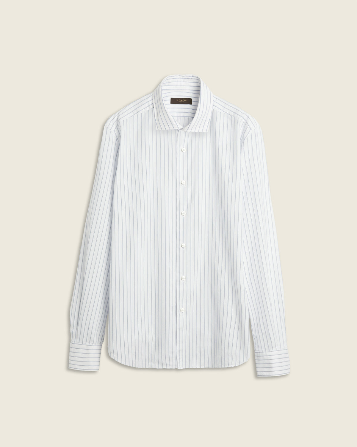Gestreiftes Baumwollhemd Slim Fit