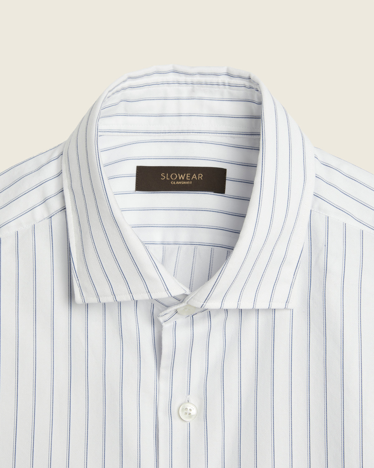 Gestreiftes Baumwollhemd Slim Fit