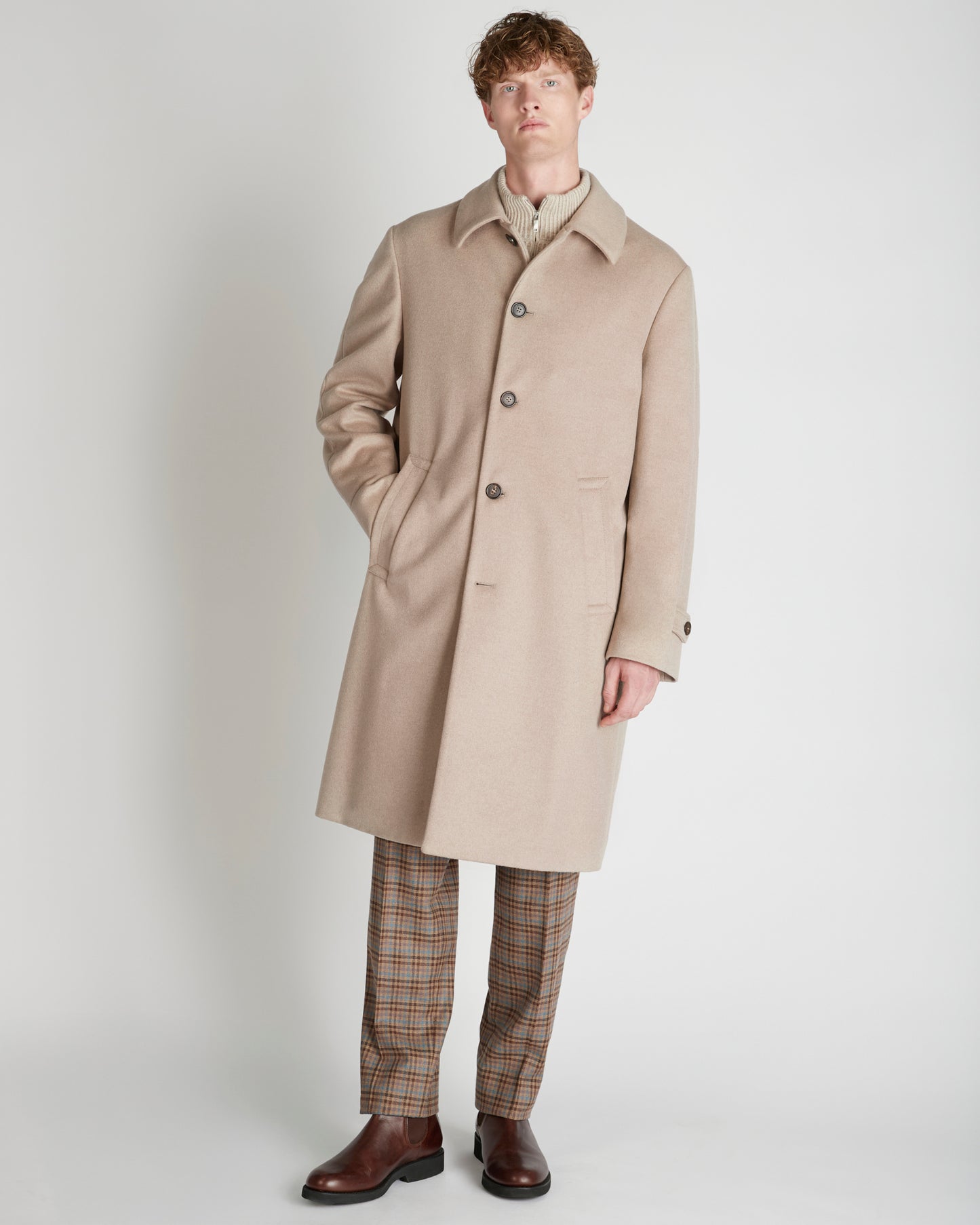 ウールとカシミアのブレード・レギュラーフィットローデン