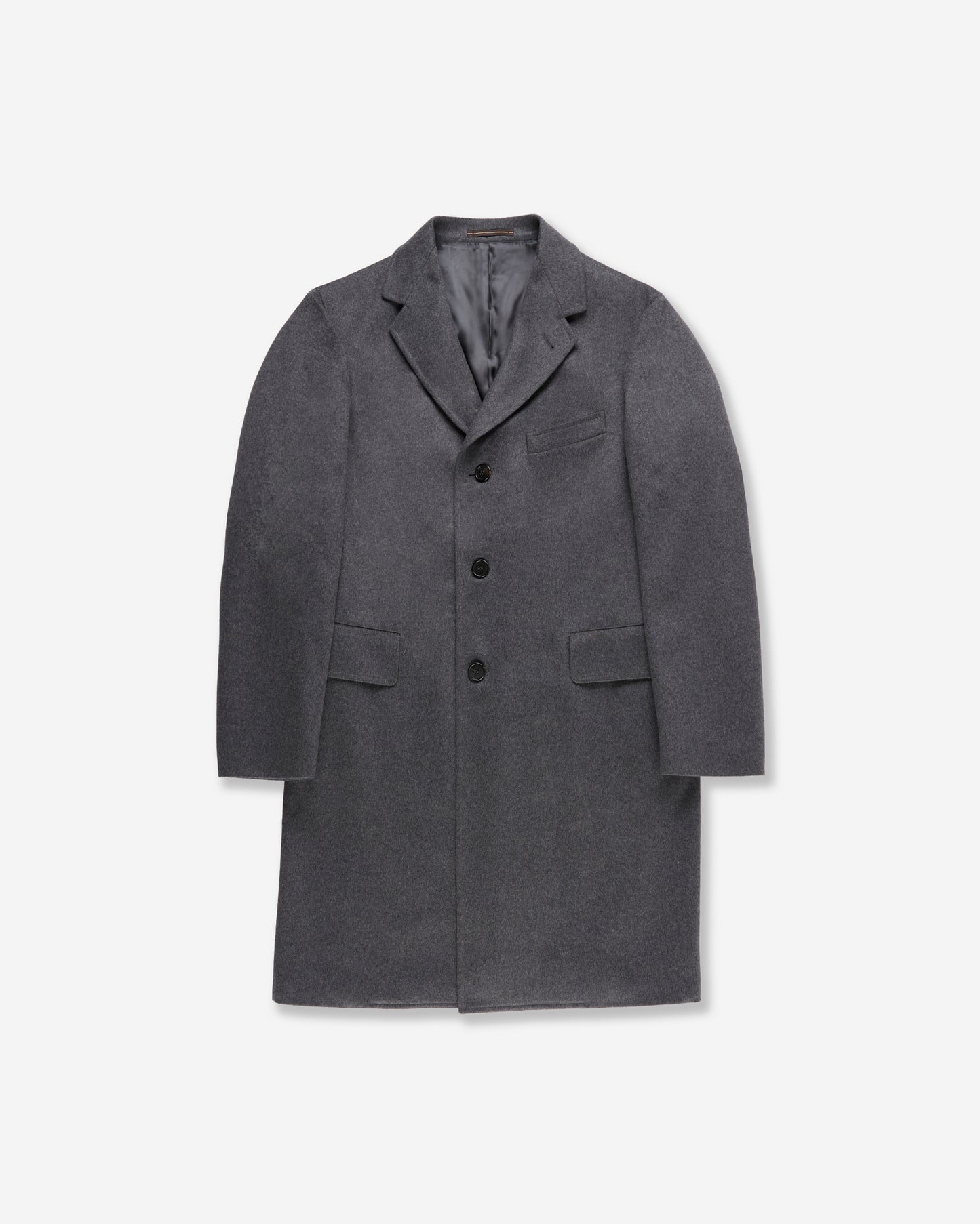 Cappotto regular fit  in panno di lana e cashmere