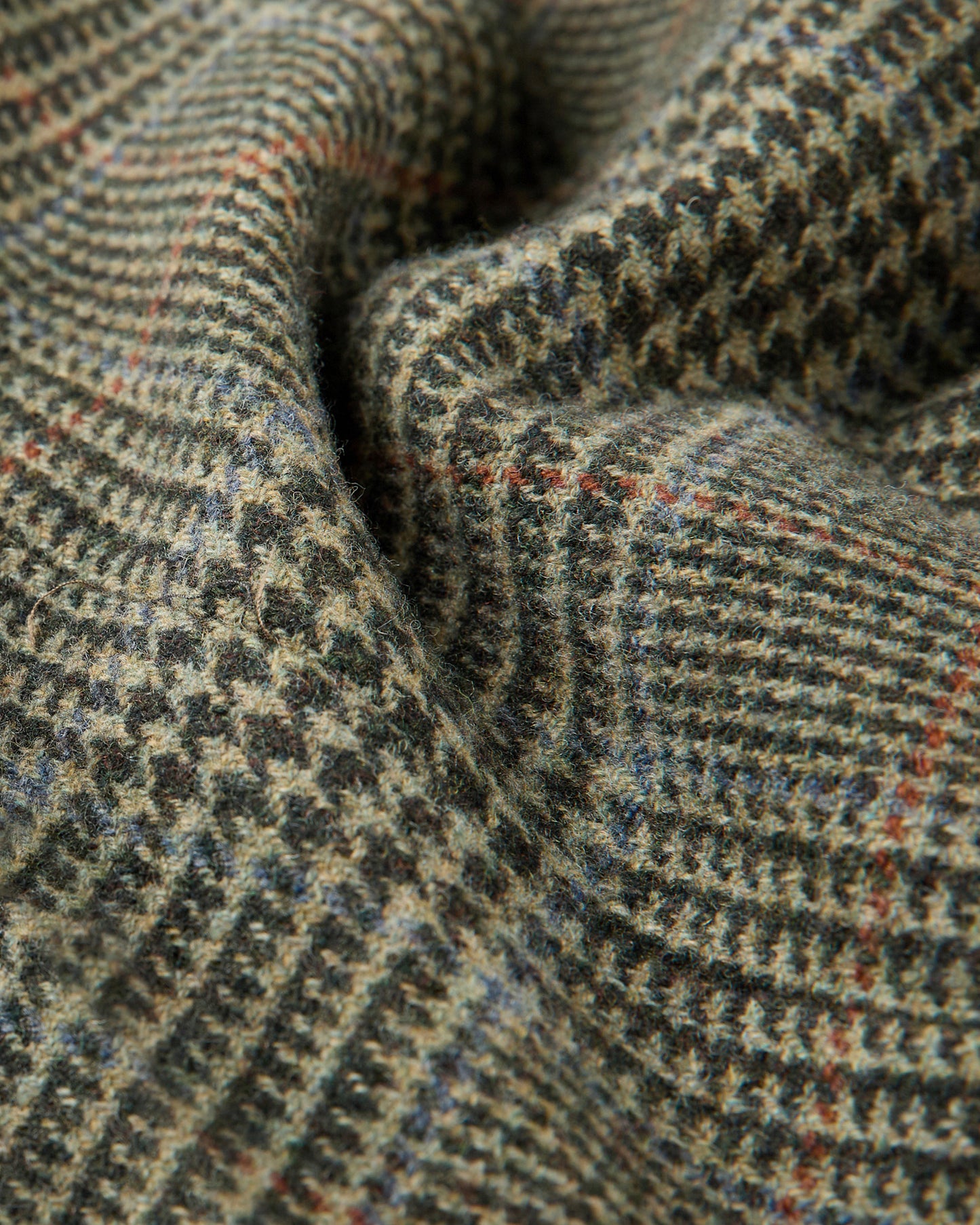 Slim fit double-breasted Prince of Wales wool jacket