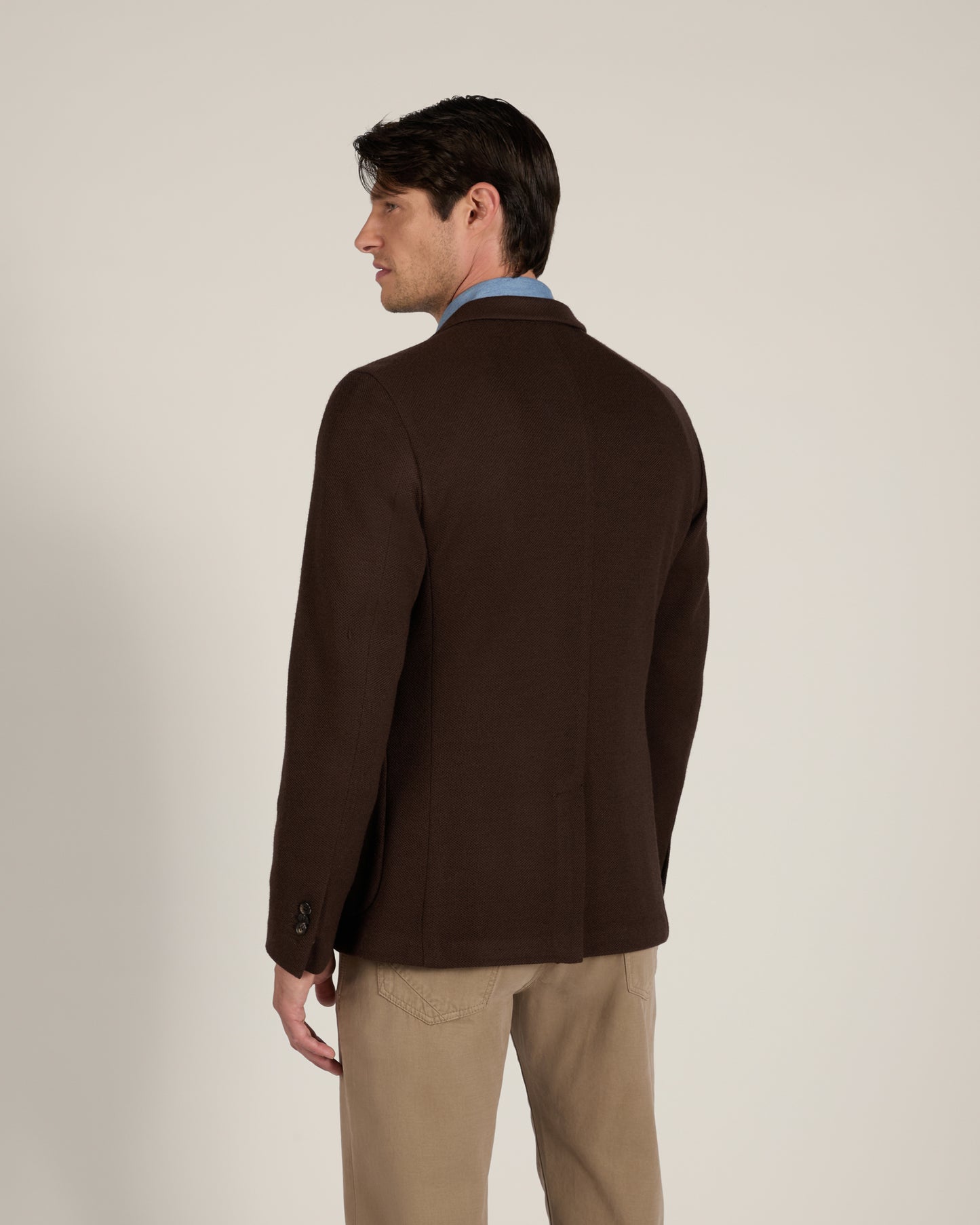 Slim-Fit Sakko aus Hopsack-Jersey