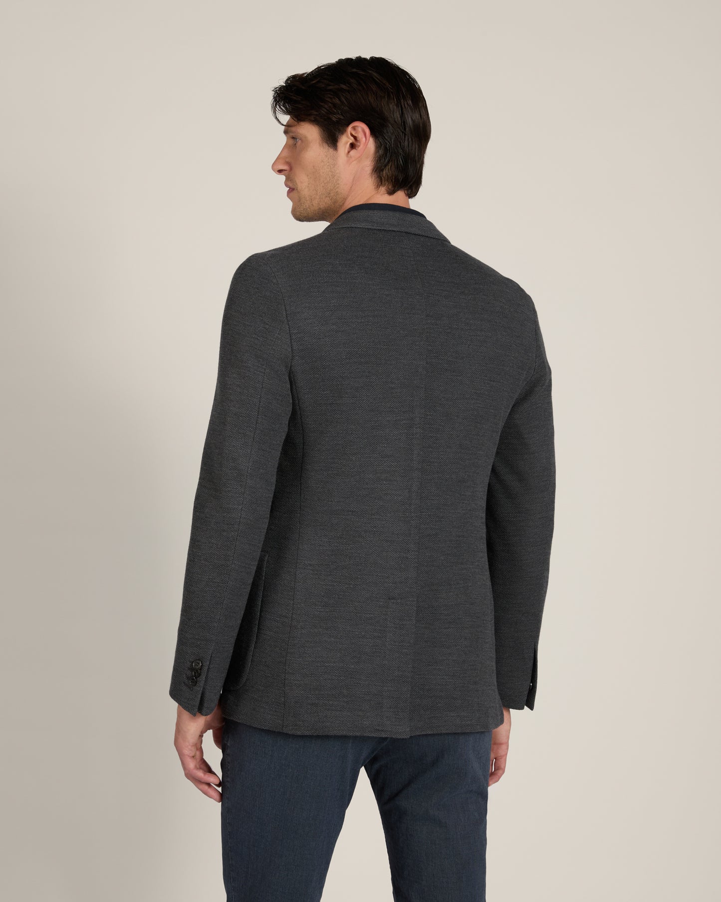 Slim-Fit Sakko aus Hopsack-Jersey