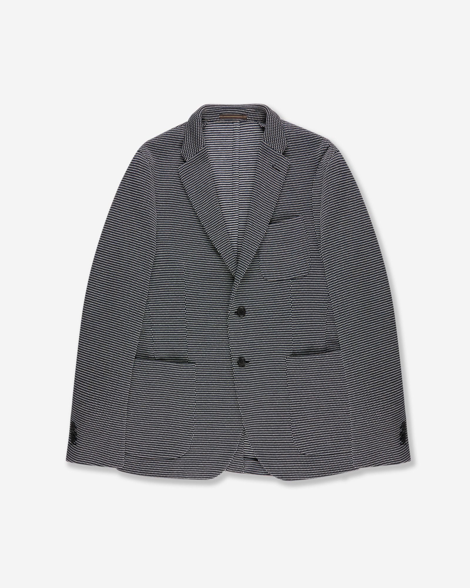 Incotex - Slim fit micro-patterned jersey jacket - dark blue
