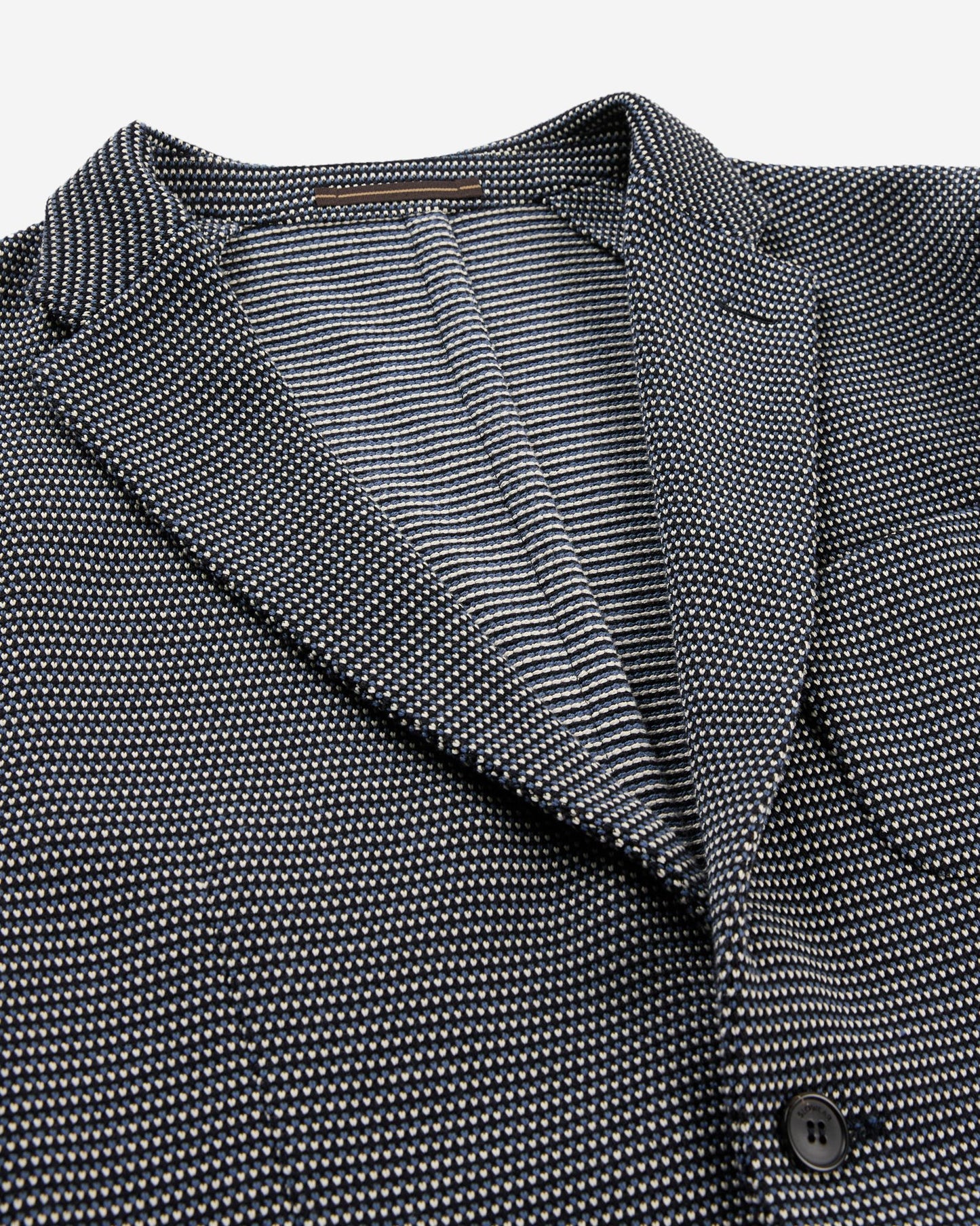 Incotex - Slim fit micro-patterned jersey jacket - dark blue