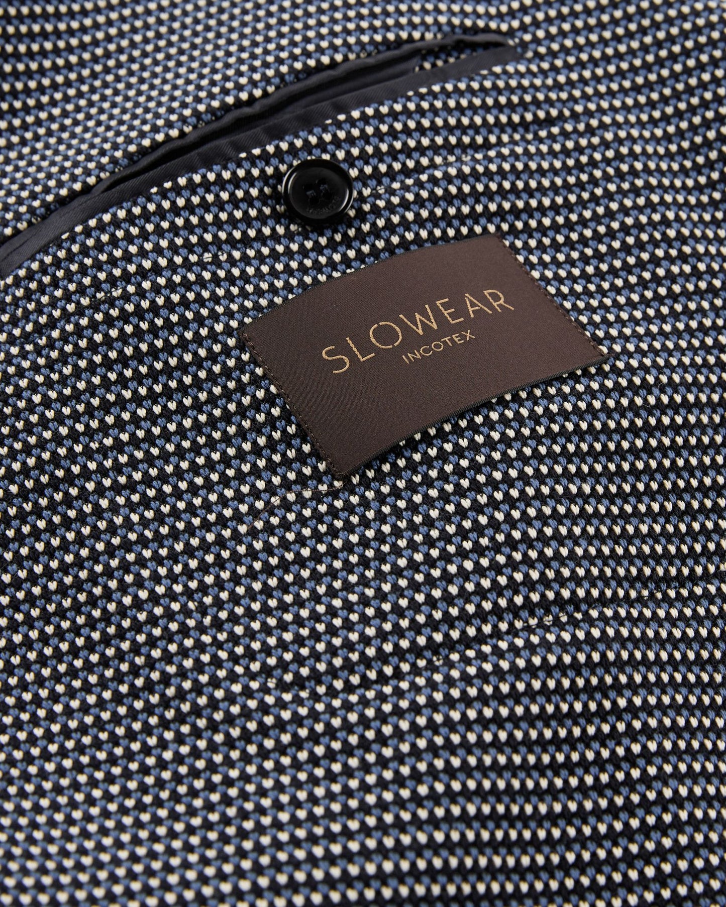 Incotex - Slim fit micro-patterned jersey jacket - dark blue