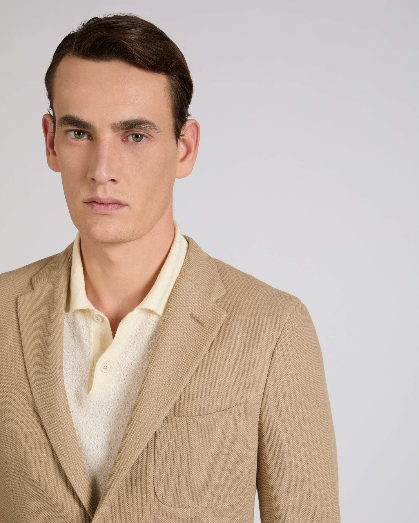 Slim fit English-rib knit jersey jacket