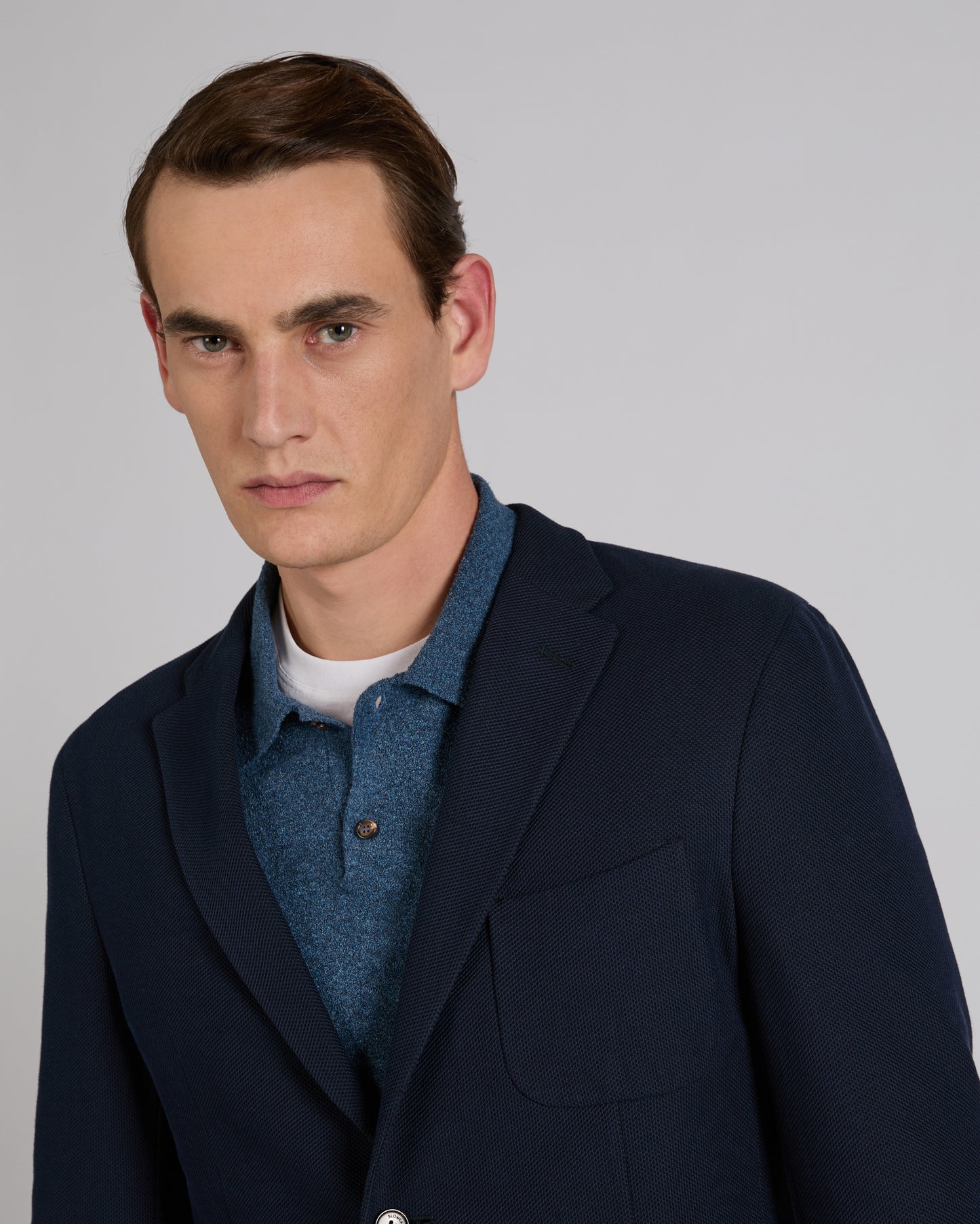 Slim fit English-rib knit jersey jacket