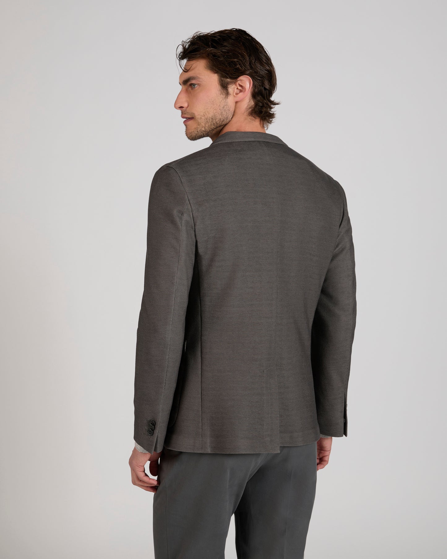 Slim fit English-rib knit jersey jacket