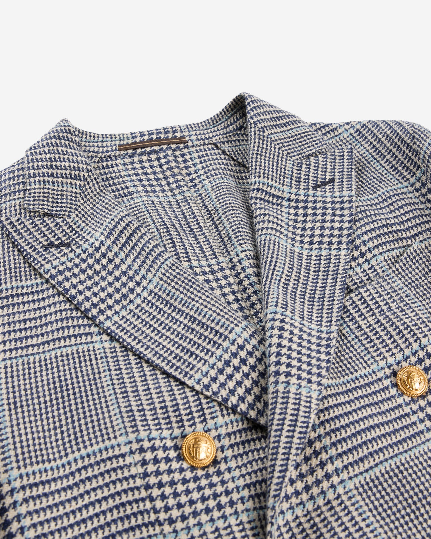 Doppiopetto regular fit in lino e seta