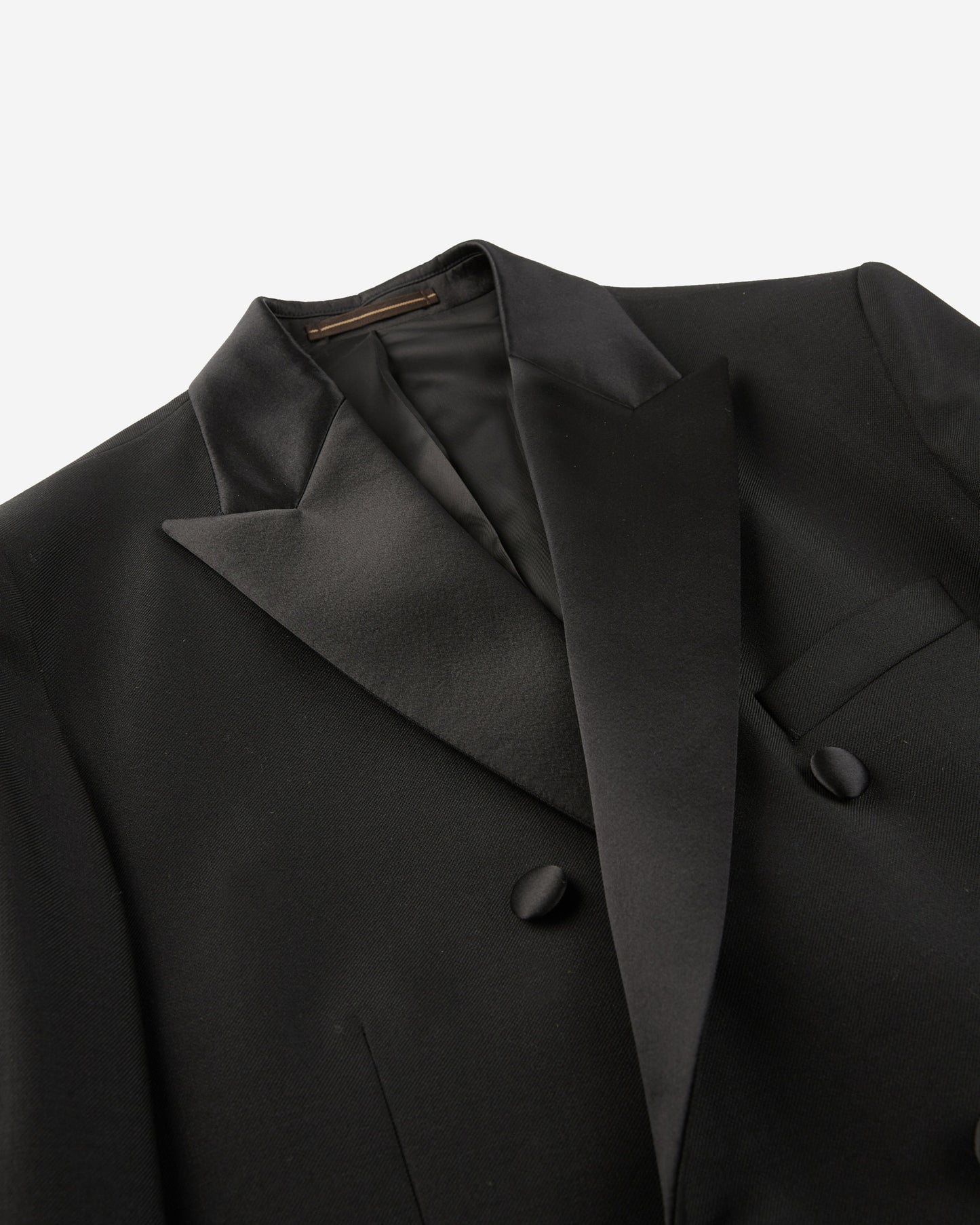 Giacca doppiopetto in twill di lana e Mohair