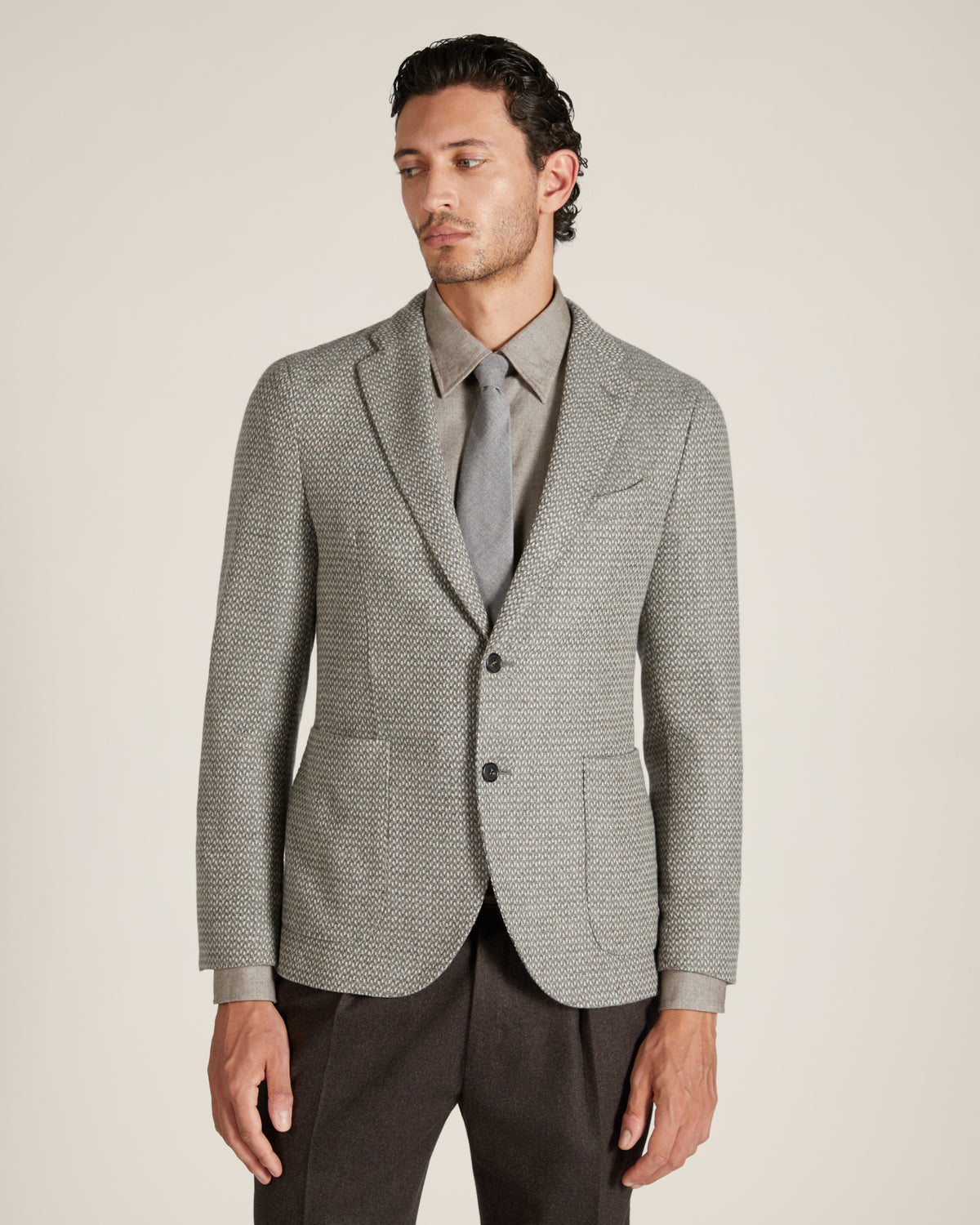 Slim-Fit Sakko aus Wolle und Kaschmir