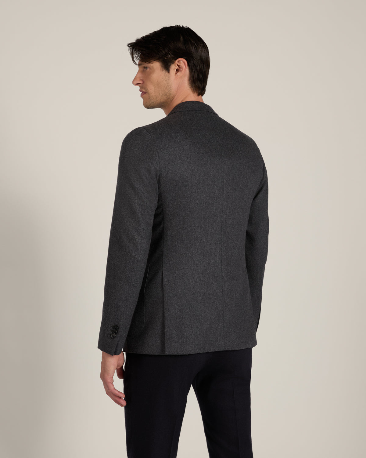 Jacke Slim Fit aus Woll- und Kaschmirflanell