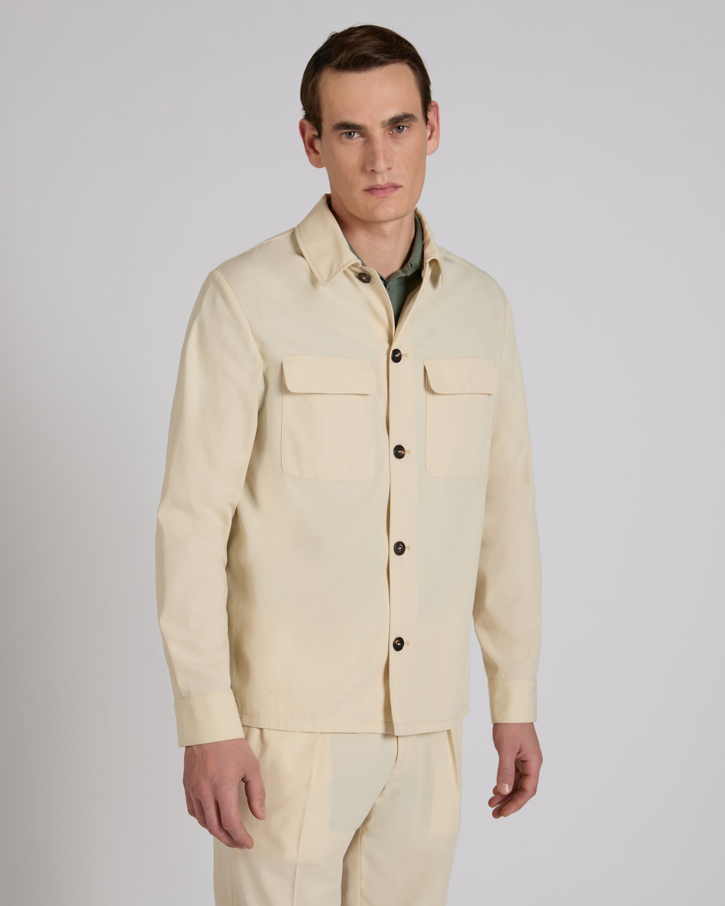 Cotton crepe overshirt